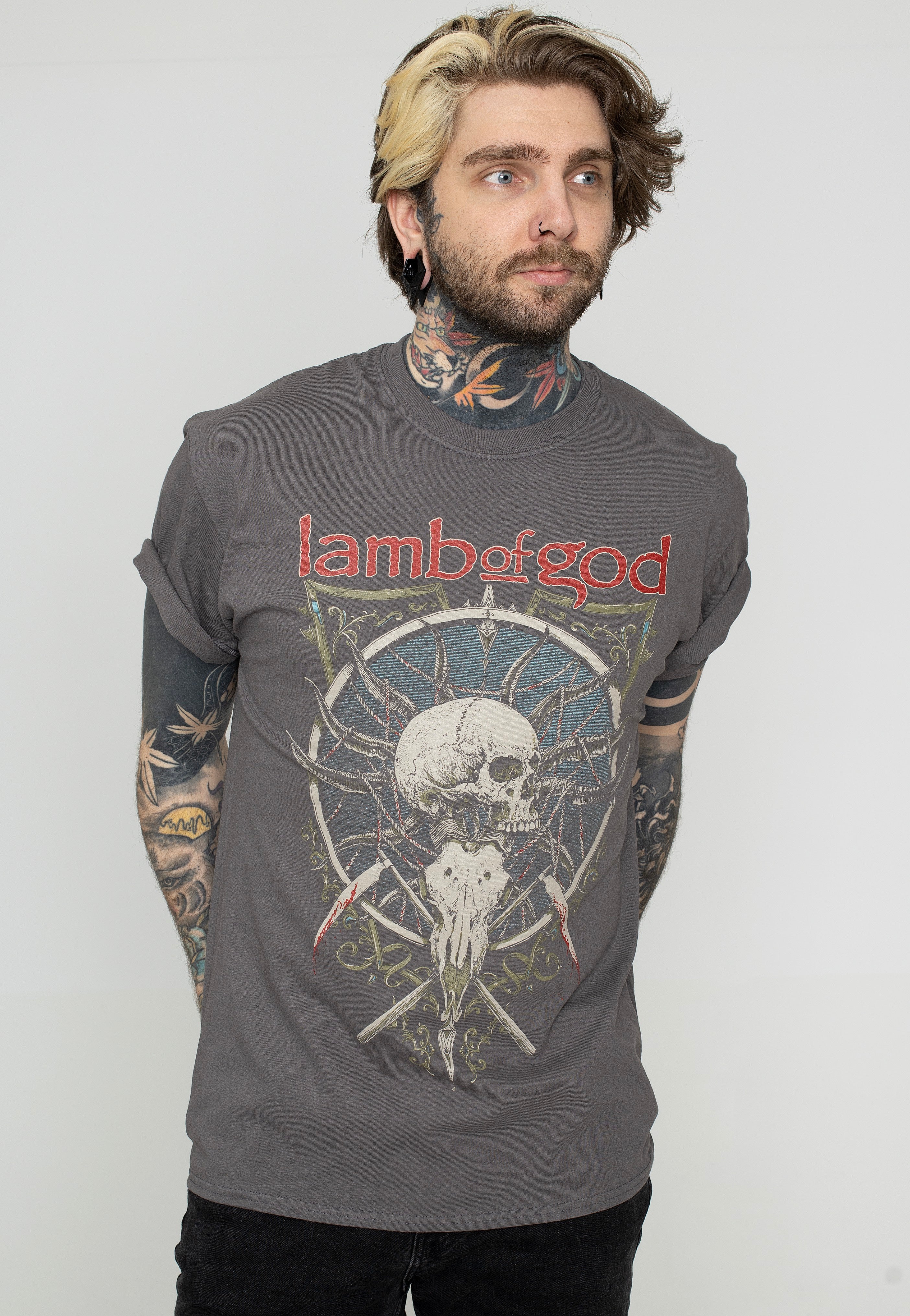 Lamb Of God - Skull Kopia Black - T-Shirt | Men-Image