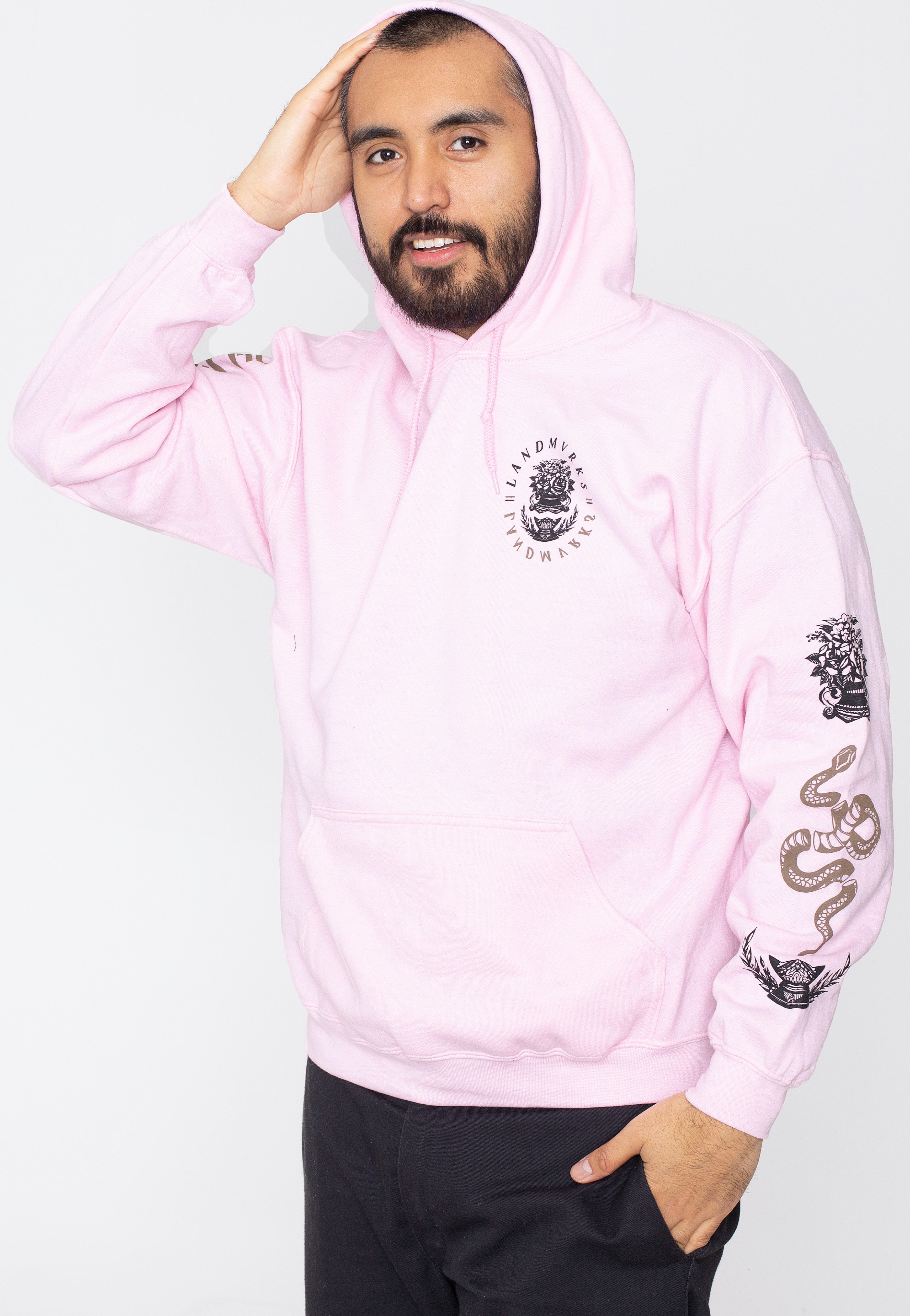 Landmvrks - Broke Me Light Pink - Hoodie | Men-Image