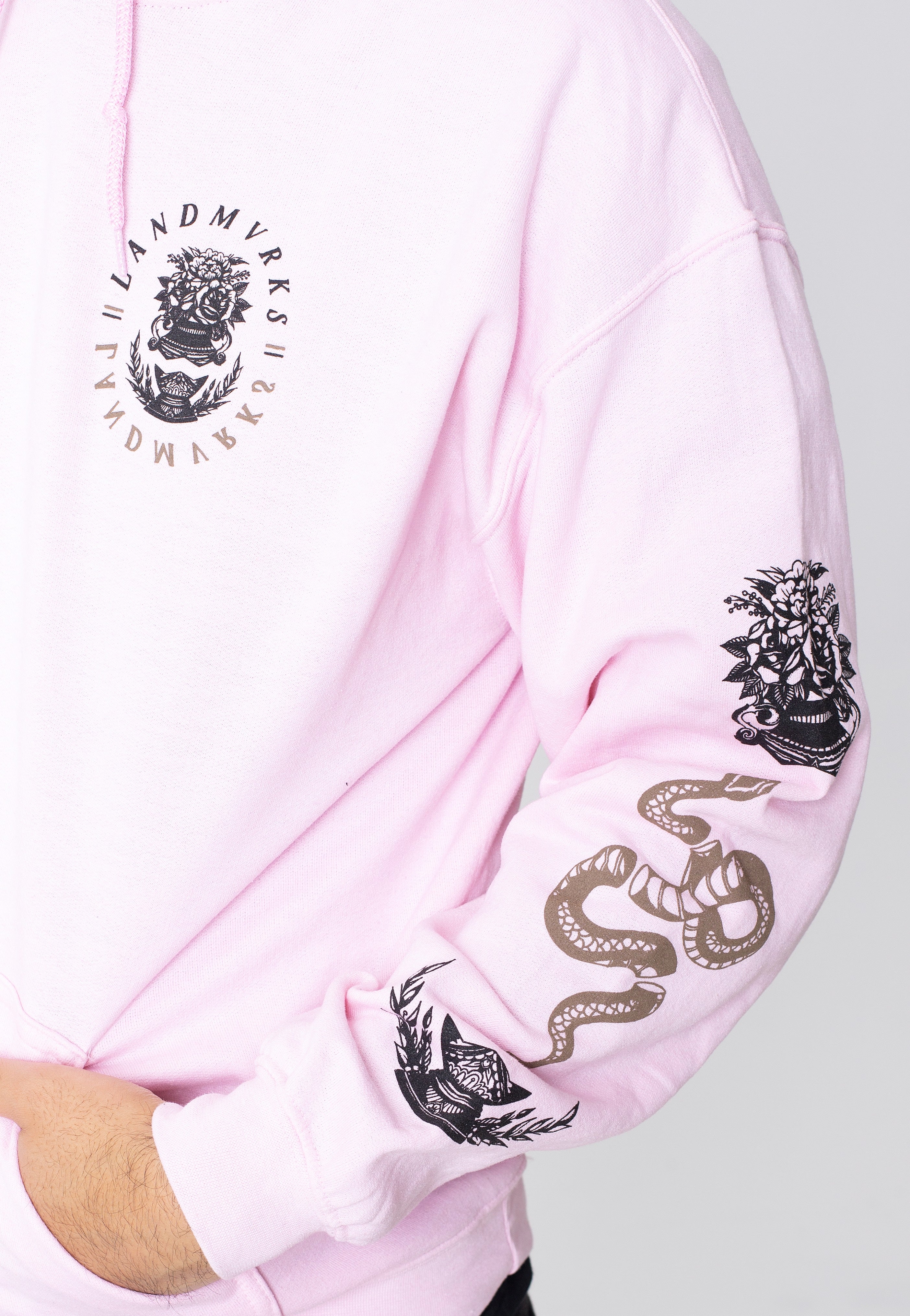 Landmvrks - Broke Me Light Pink - Hoodie | Men-Image