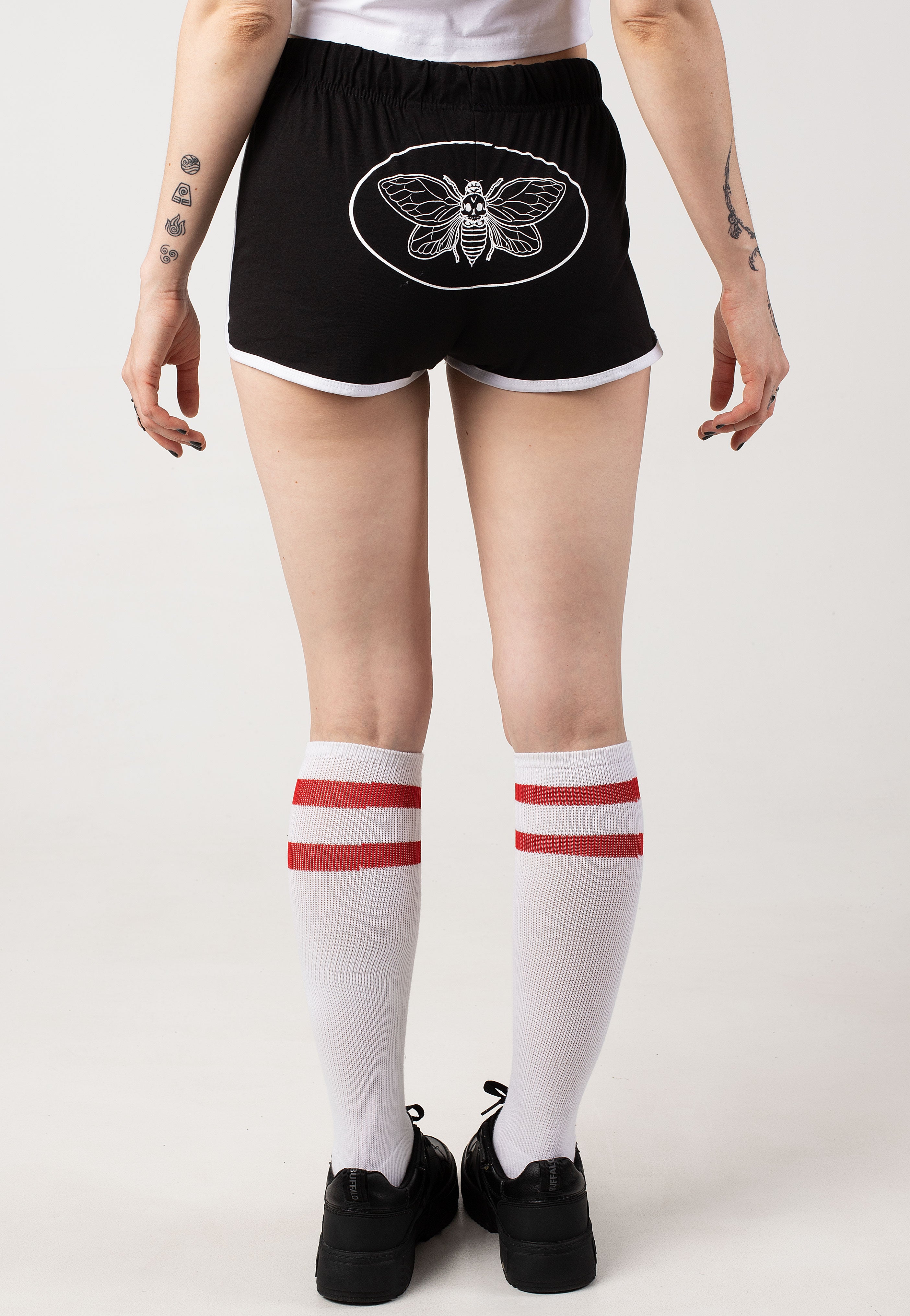 Landmvrks - Cicada Black/White - Hotpants | Women-Image