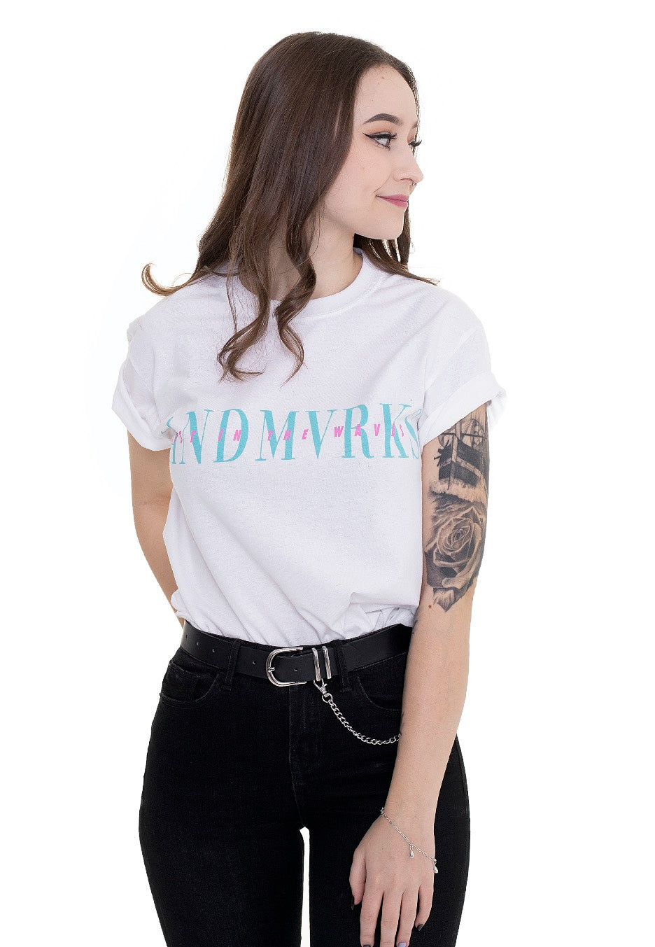 Landmvrks - Lost In The Waves White - T-Shirt | Women-Image