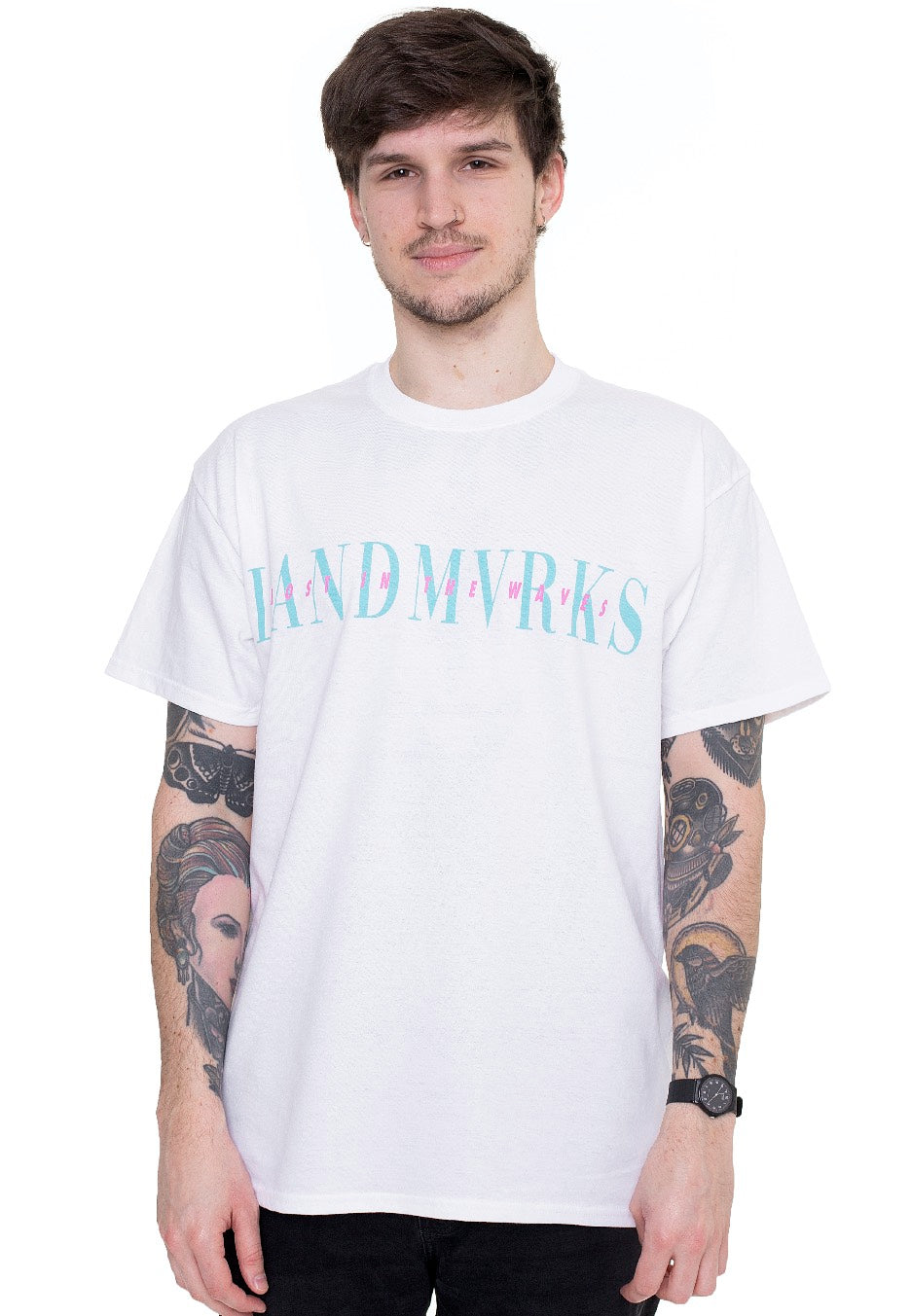 Landmvrks - Lost In The Waves White - T-Shirt | Men-Image