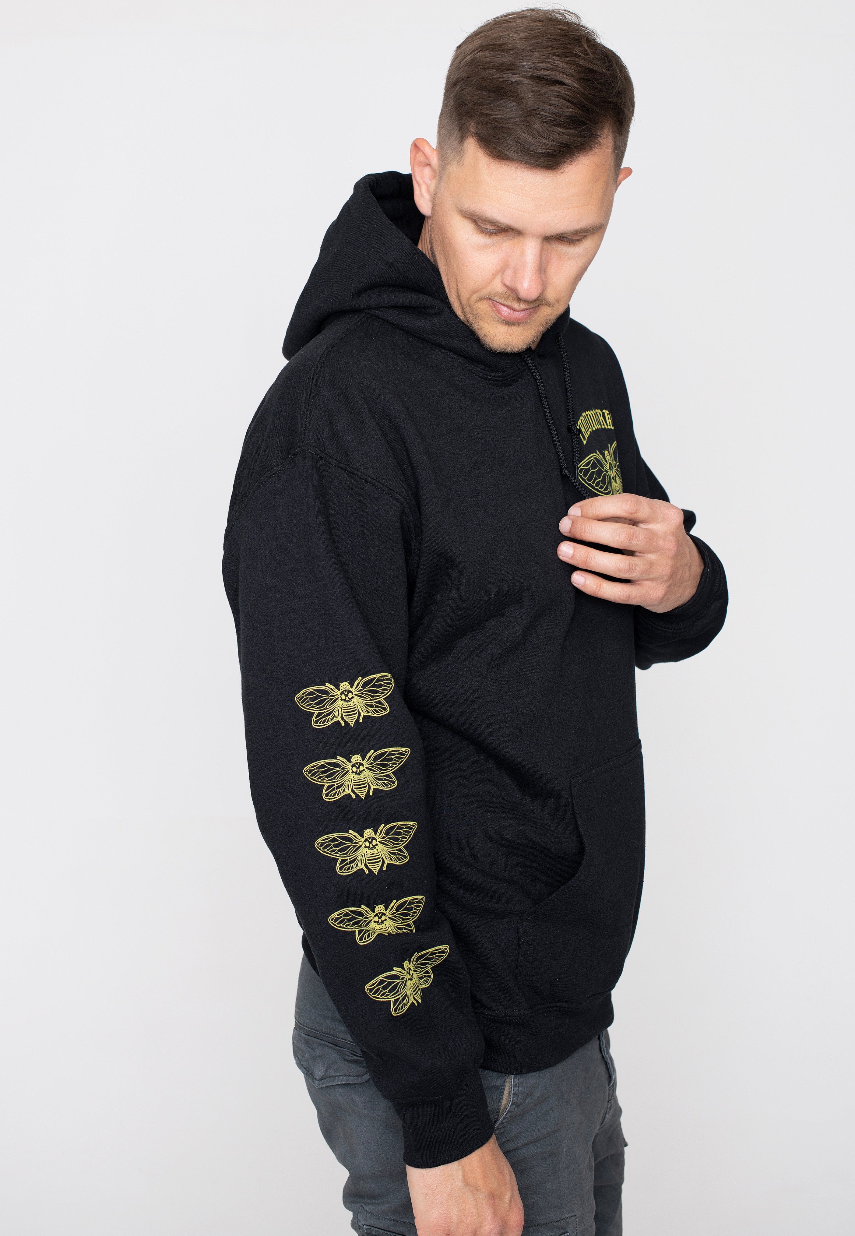 Landmvrks - Old Font Cicada Pocket - Hoodie | Men-Image