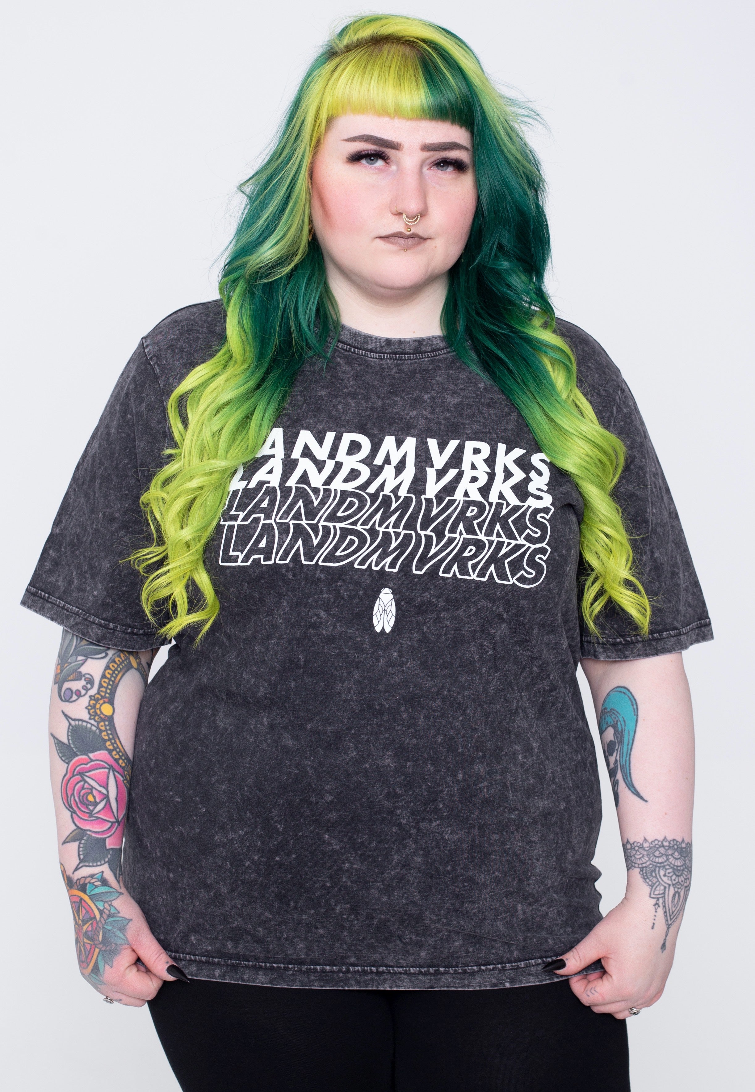 Landmvrks - Stacked Acid Washed - T-Shirt | Women-Image