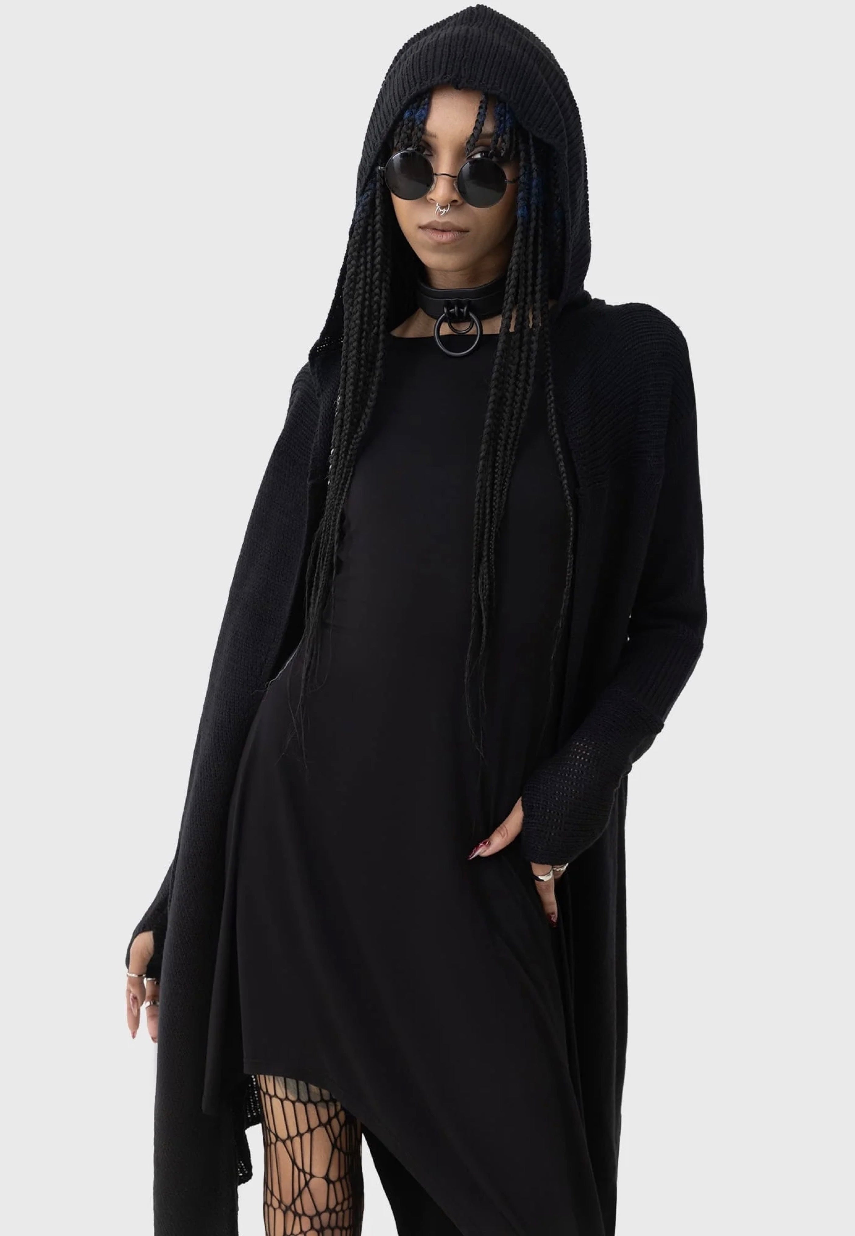 Killstar x Kihilist - Last Quarter Hooded Black - Cardigan | Women-Image