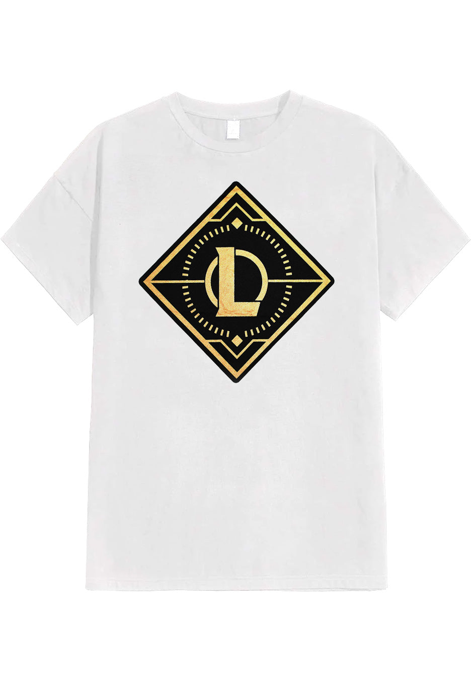 League Of Legends - Gold Logo White - T-Shirt | Neutral-Image