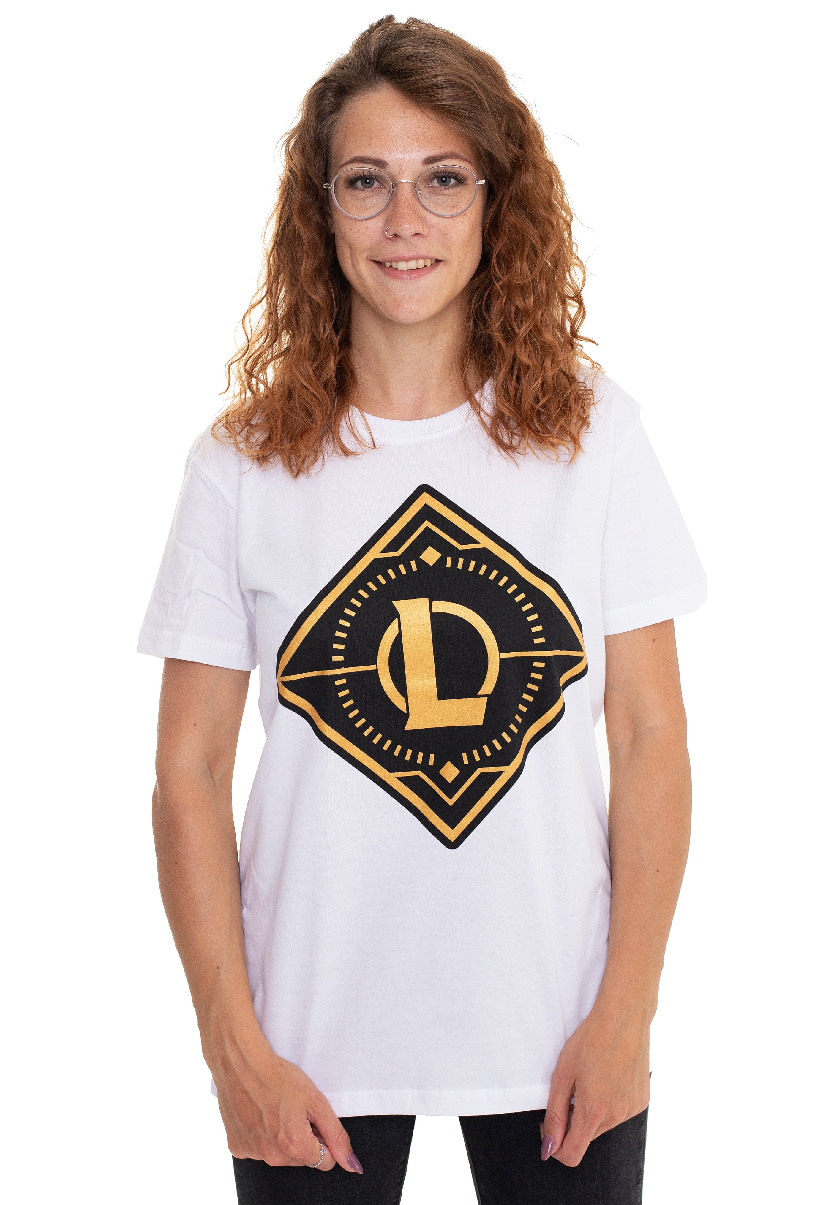 League Of Legends - Gold Logo White - T-Shirt | Women-Image