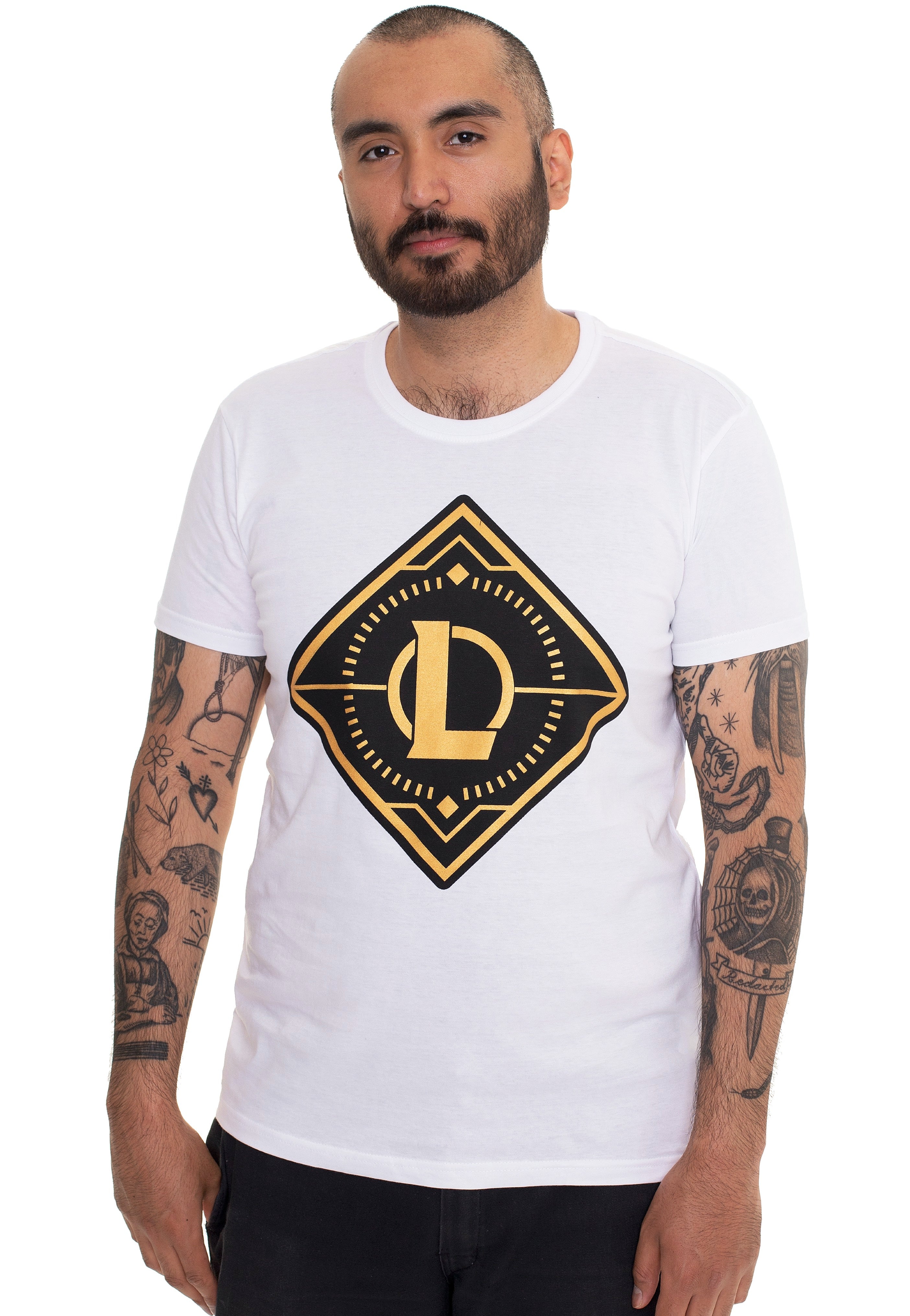 League Of Legends - Gold Logo White - T-Shirt | Men-Image