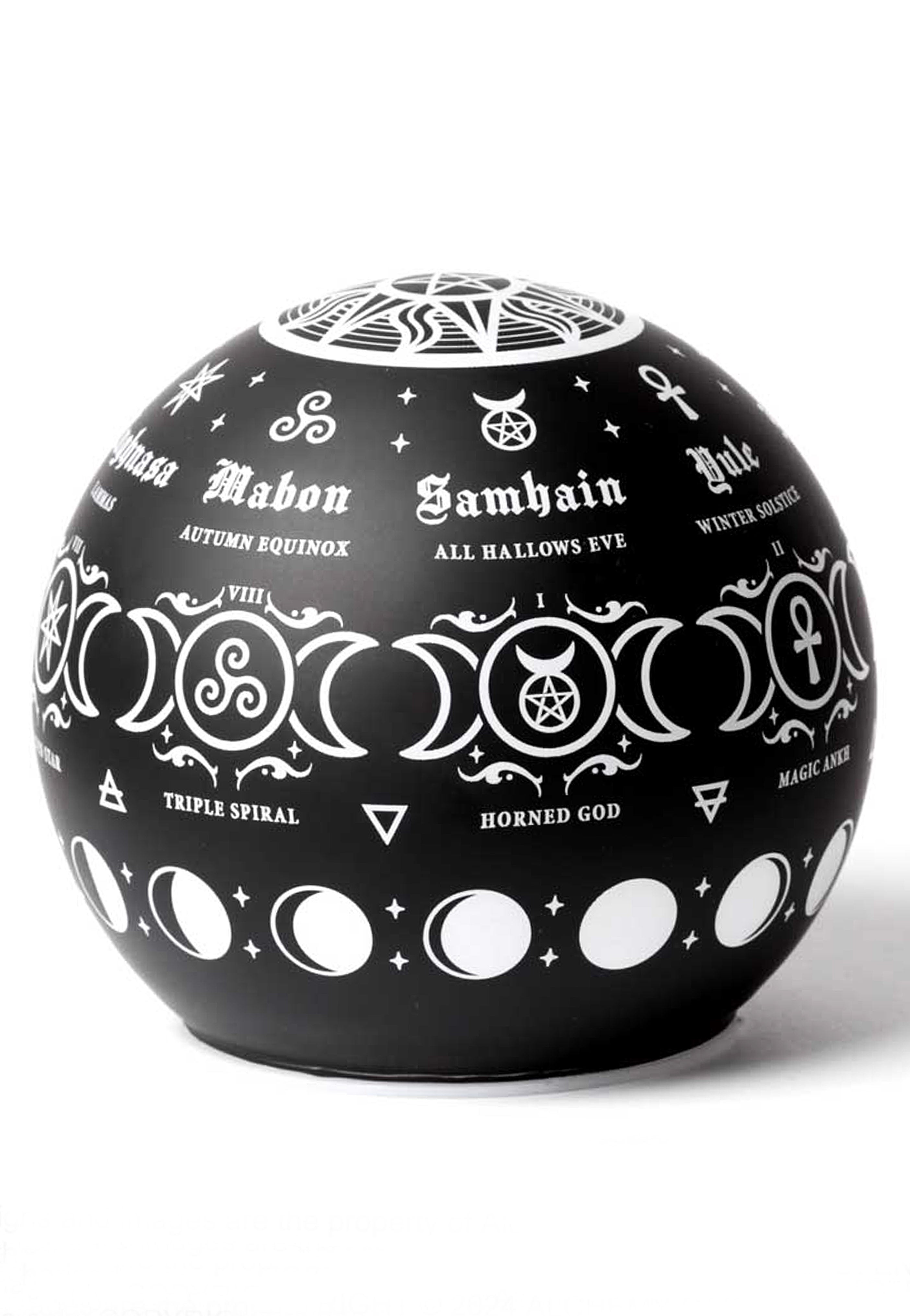 Alchemy England - Pagan Calendar Globe - Lamp | Neutral-Image