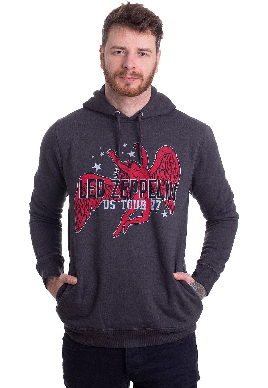 Led Zeppelin - Icarus 77 Tour Slate - Hoodie | Men-Image