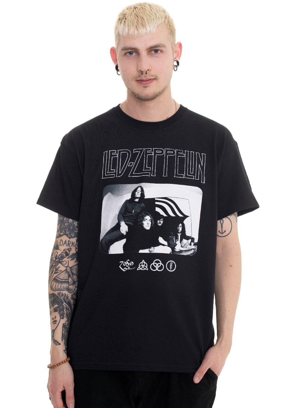 Led Zeppelin - Icon Logo Photo - T-Shirt | Men-Image