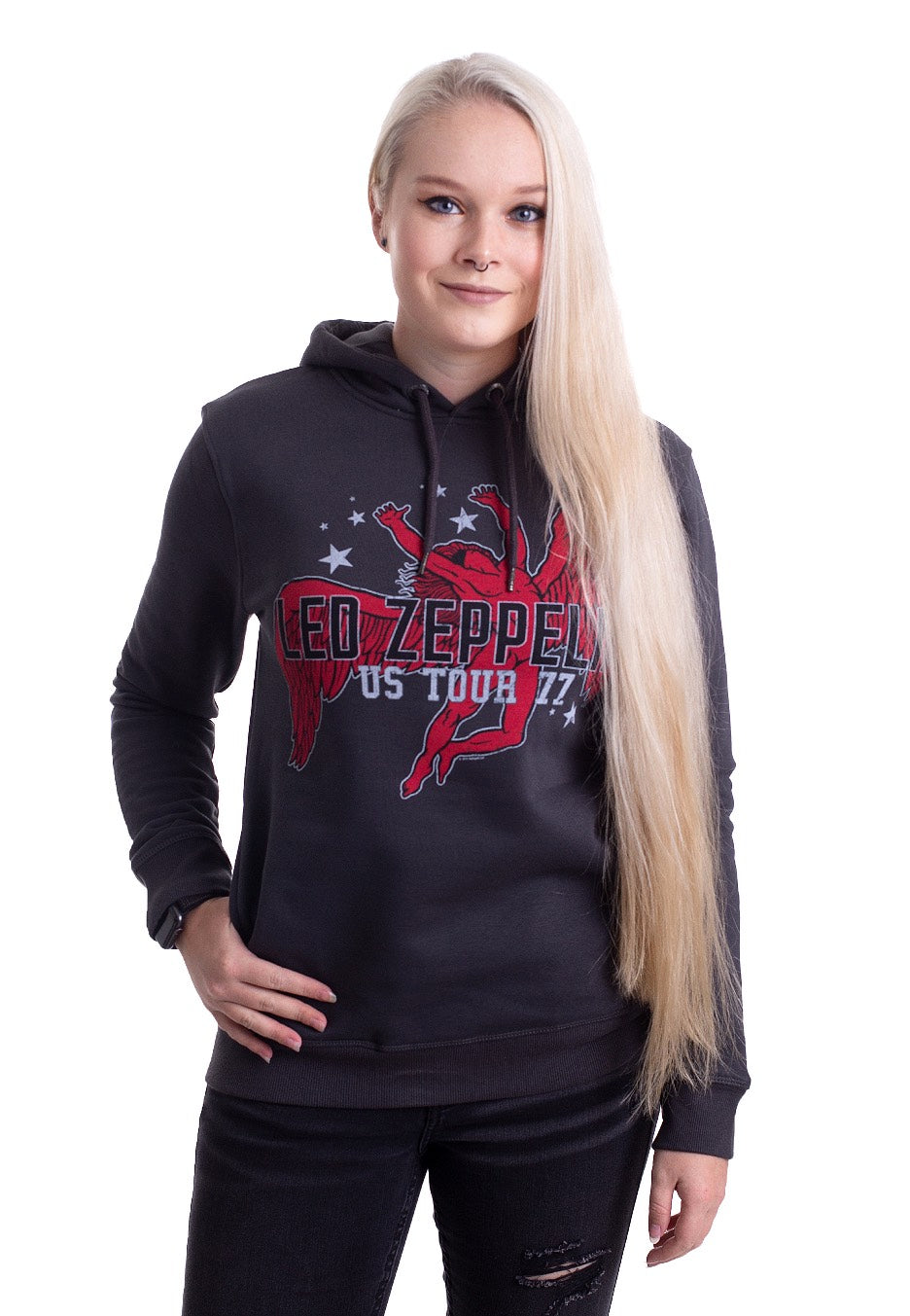 Led Zeppelin - Icarus 77 Tour Slate - Hoodie | Women-Image