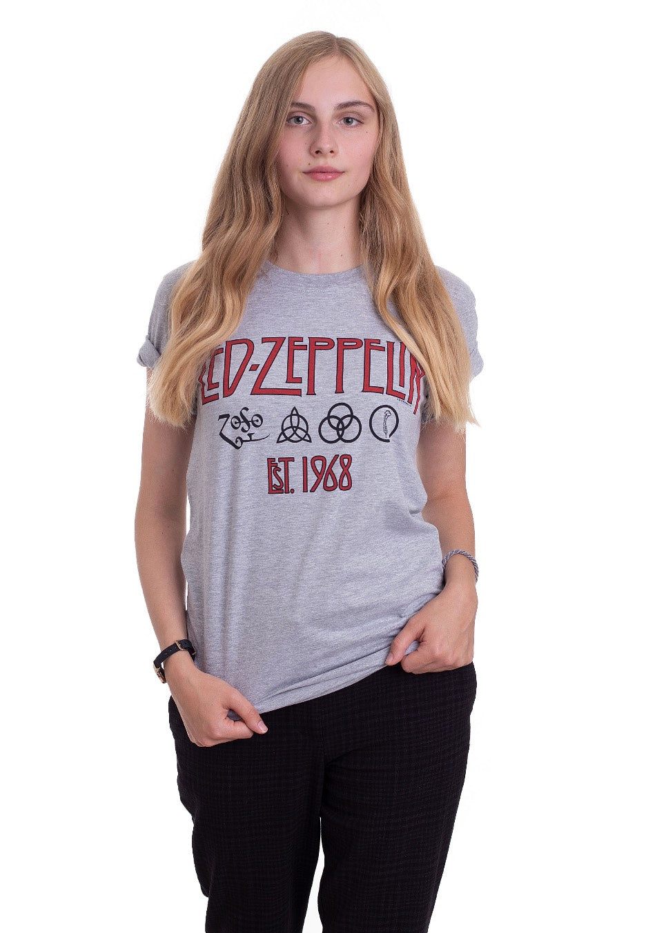 Led Zeppelin - Symbols Est 68 Grey - T-Shirt | Women-Image