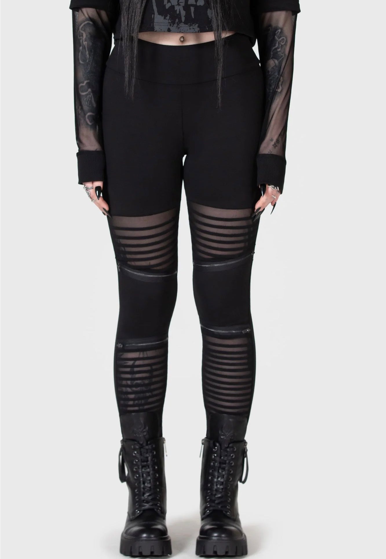 Killstar x Kihilist - Clara's Trap Black - Leggings | Women-Image