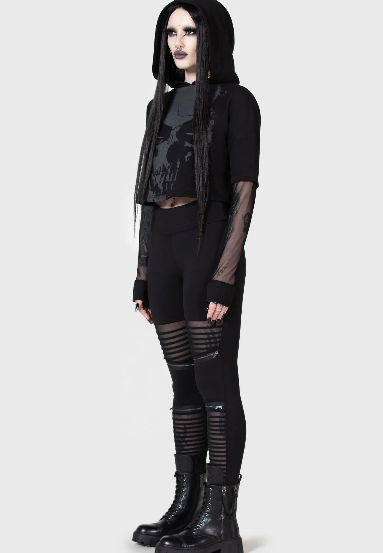 Killstar x Kihilist - Clara's Trap Black - Leggings | Women-Image