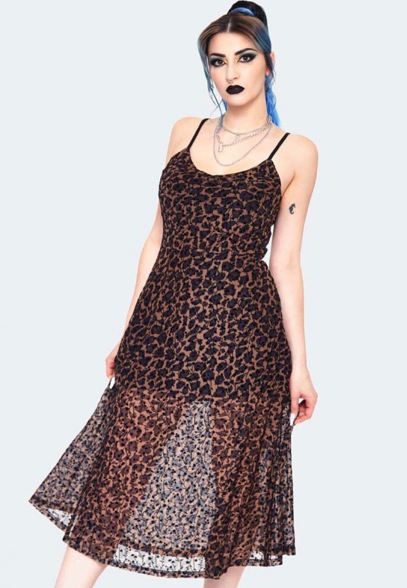 Jawbreaker - Leopard Print Slip Brown - Dress | Women-Image