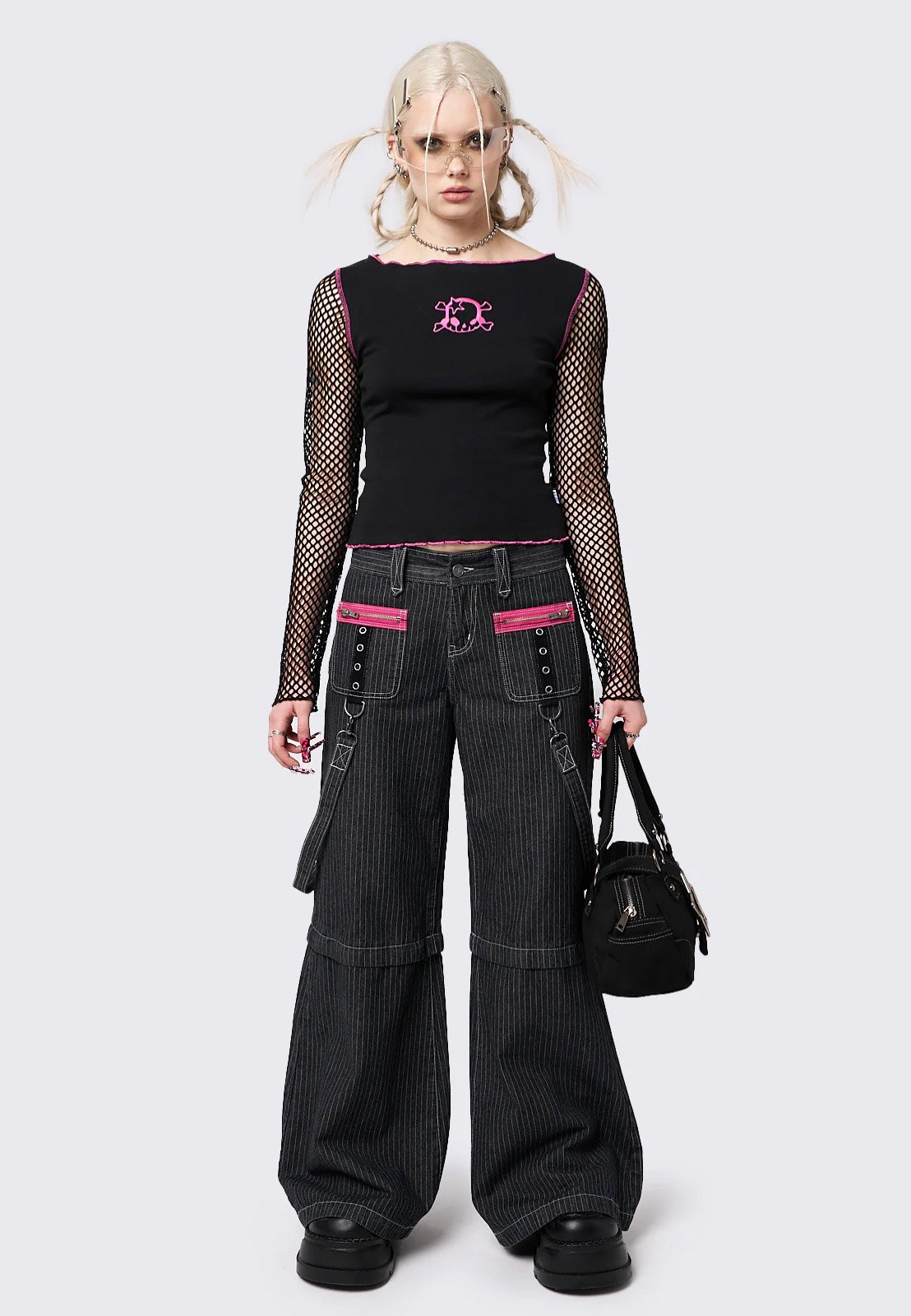 Minga London - Lethal Fishnet Black - Top | Women-Image