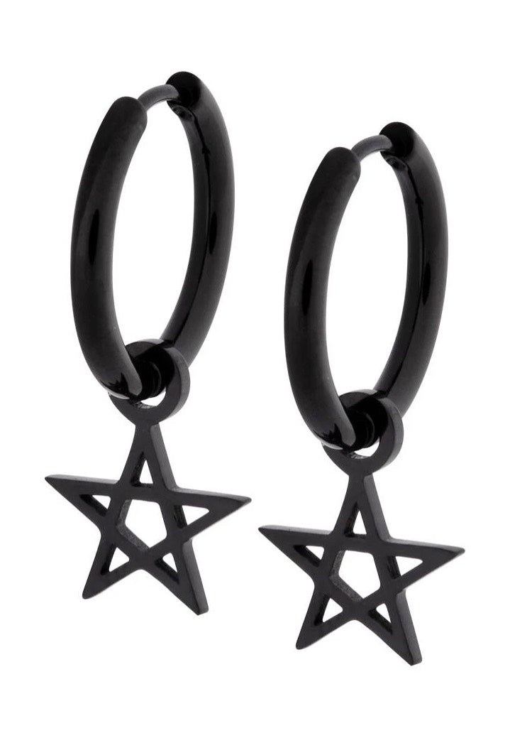 Wildcat - Little Pentagram Black - Earrings | Neutral-Image