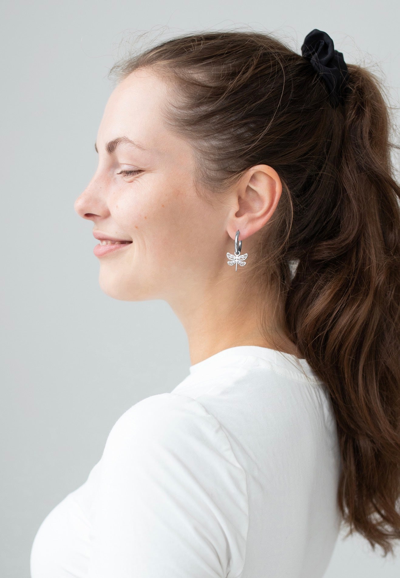 Wildcat - Little Dragonfly Hoops (Pair) Silver - Earrings | Neutral-Image