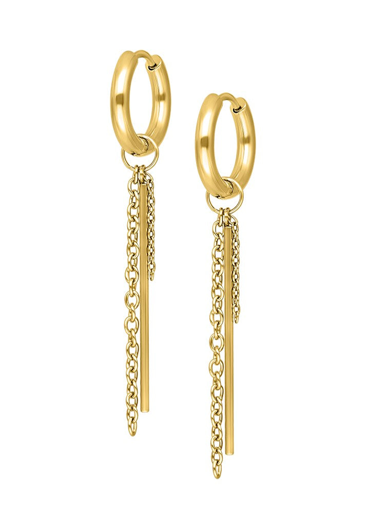 Wildcat - Little Bar Chain Gold - Earrings | Neutral-Image