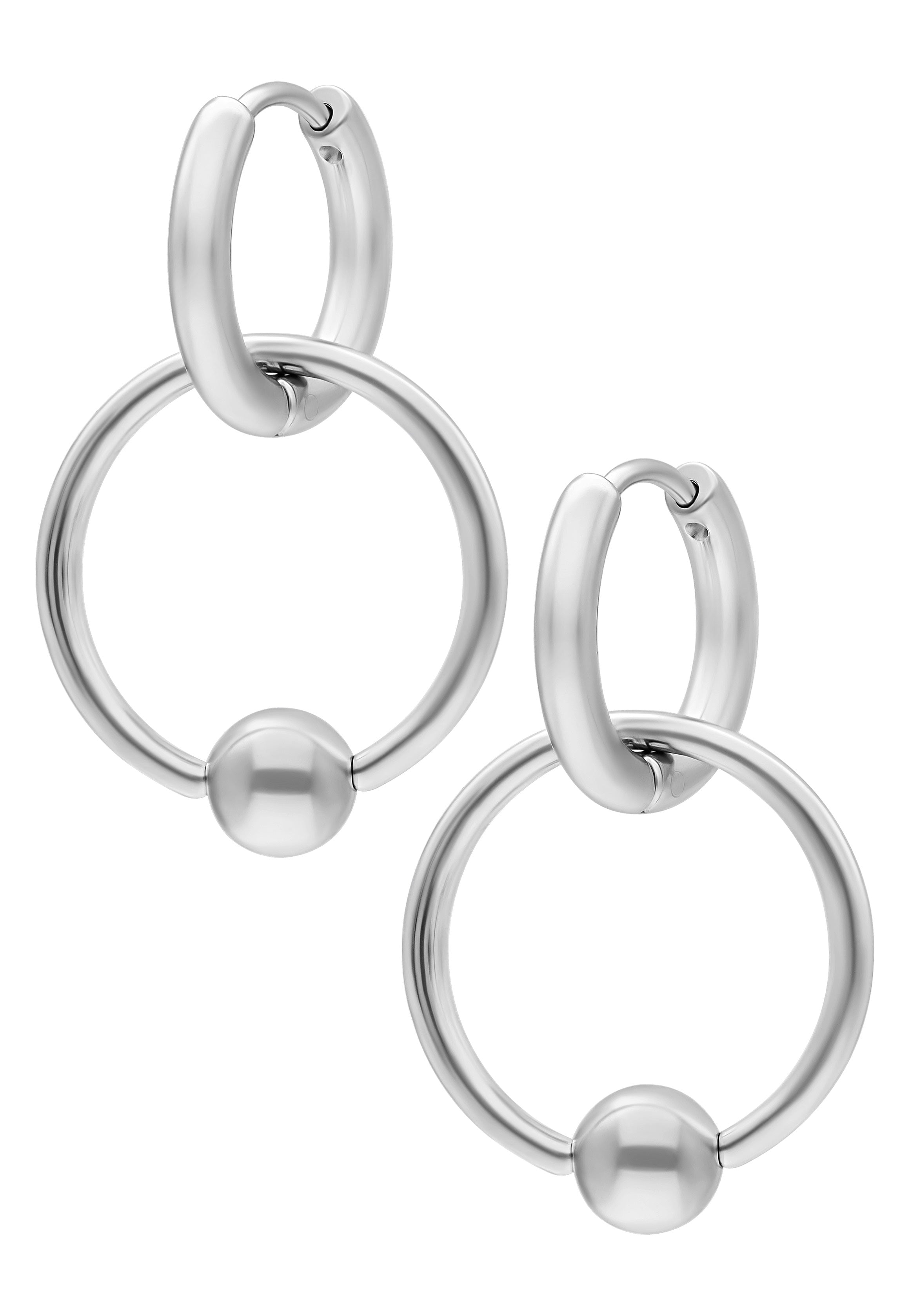 Wildcat - Little Ball Closure Hoops 16mm Silver - Earrings | Neutral-Image