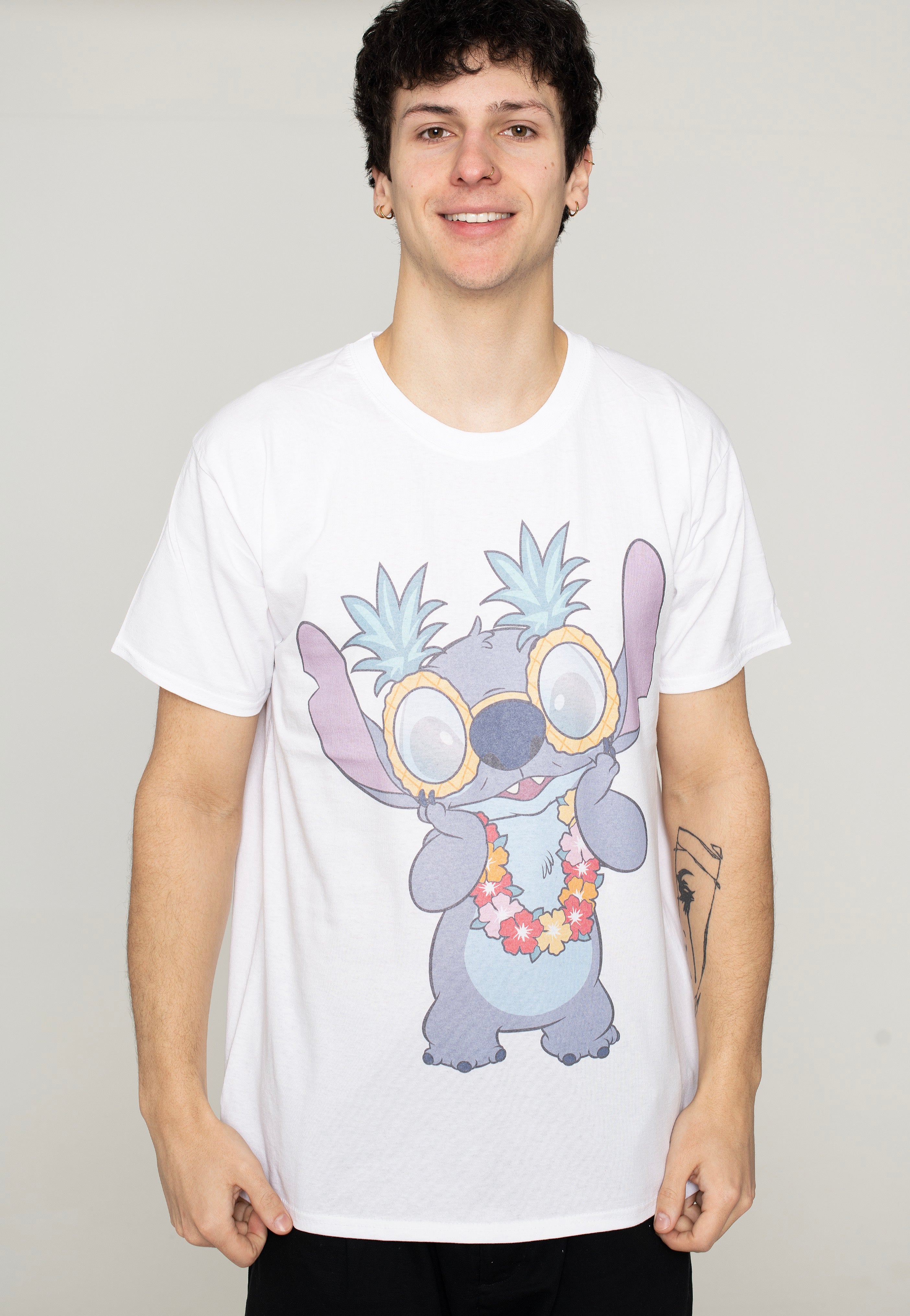 Lilo & Stitch - Tropical Fun White - T-Shirt | Men-Image