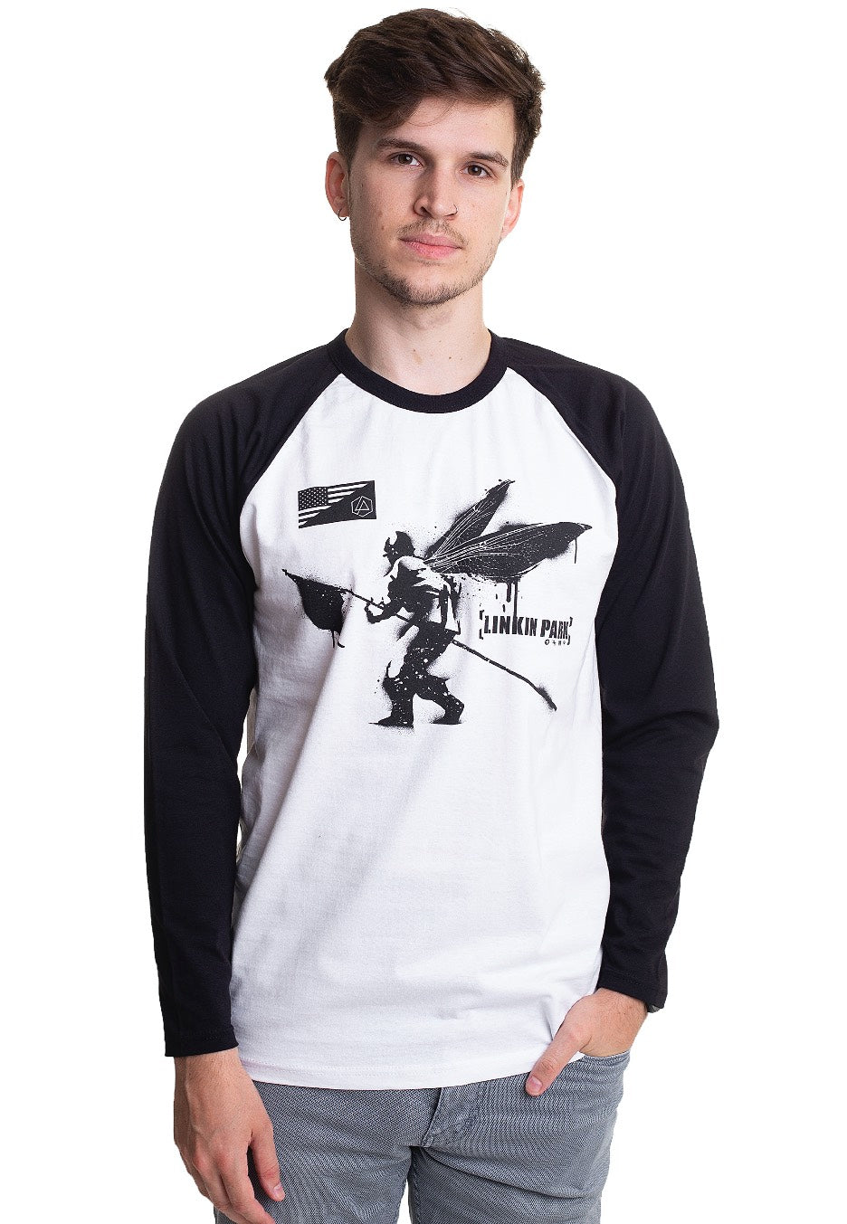 Linkin Park - Street Soldier White/Black - Longsleeve | Men-Image