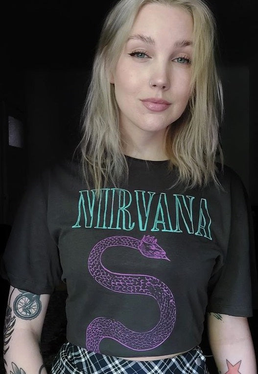 Nirvana - Serve The Serpense Charcoal - T-Shirt | Women-Image