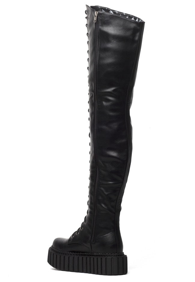 Lamoda - Last Kiss Chunky Thigh High Holster Black - Girl Shoes | Women-Image