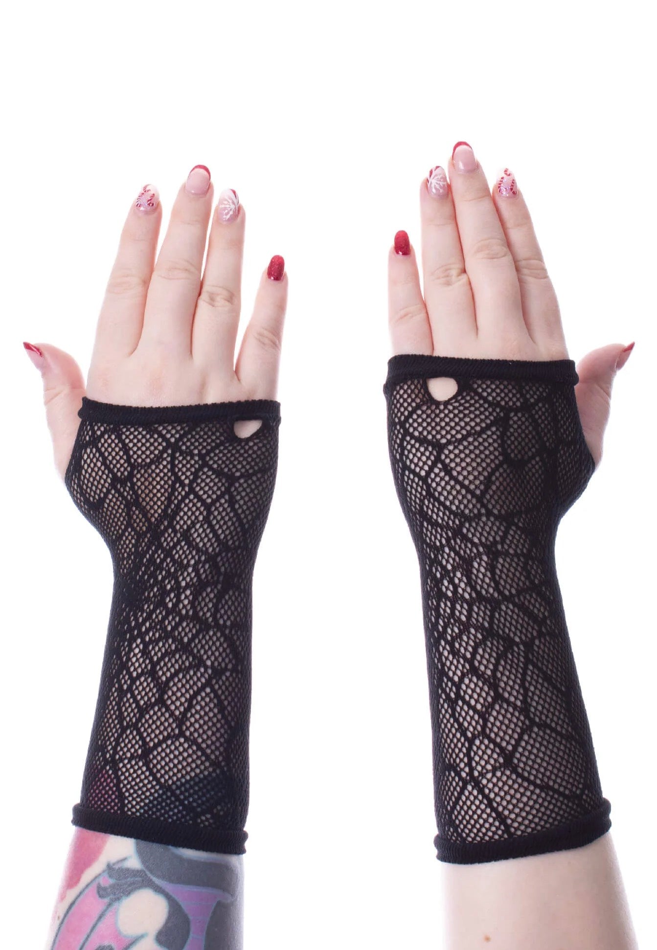 Poizen Industries - Long Web Mesh Black - Gloves | Neutral-Image