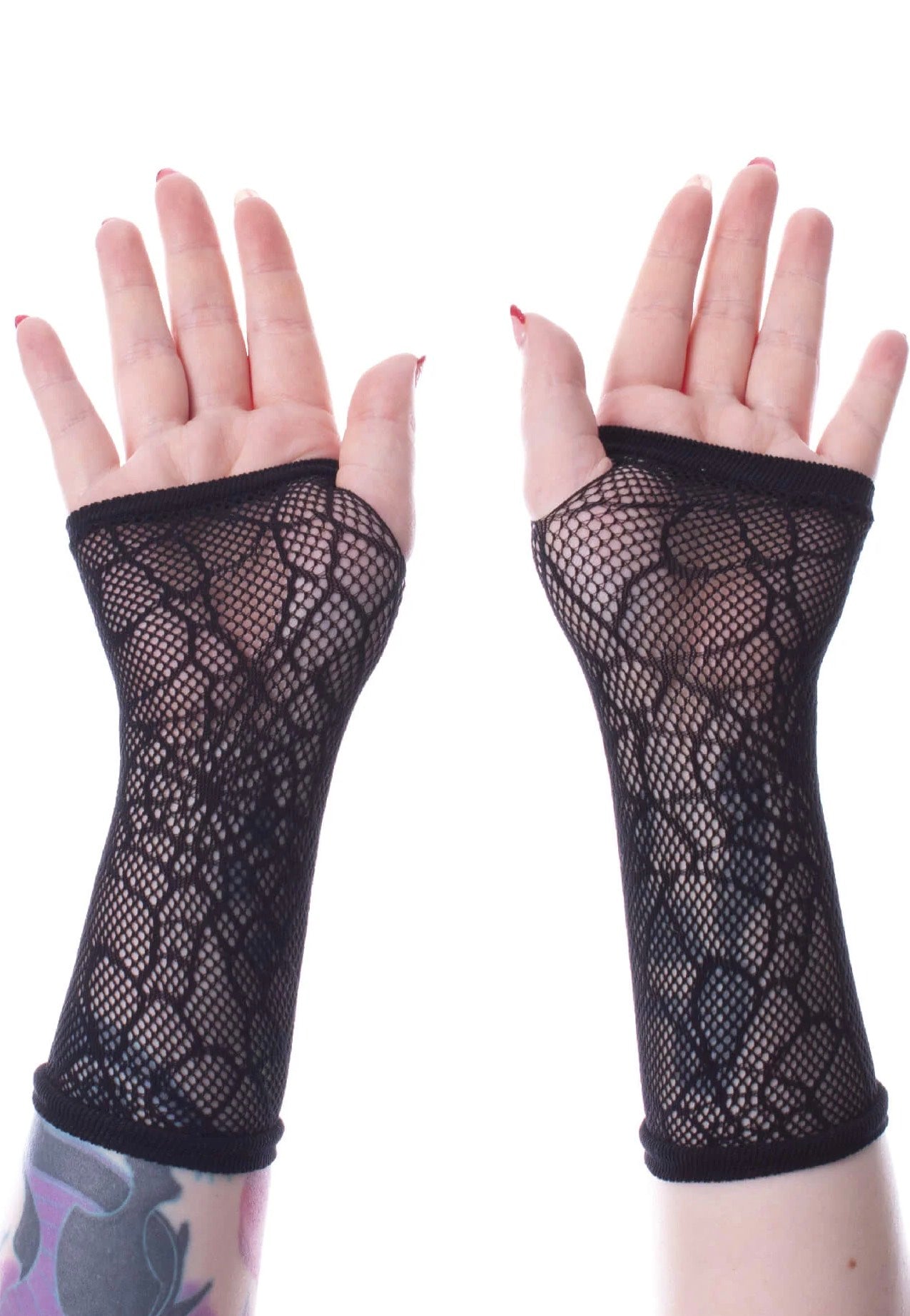 Poizen Industries - Long Web Mesh Black - Gloves | Neutral-Image