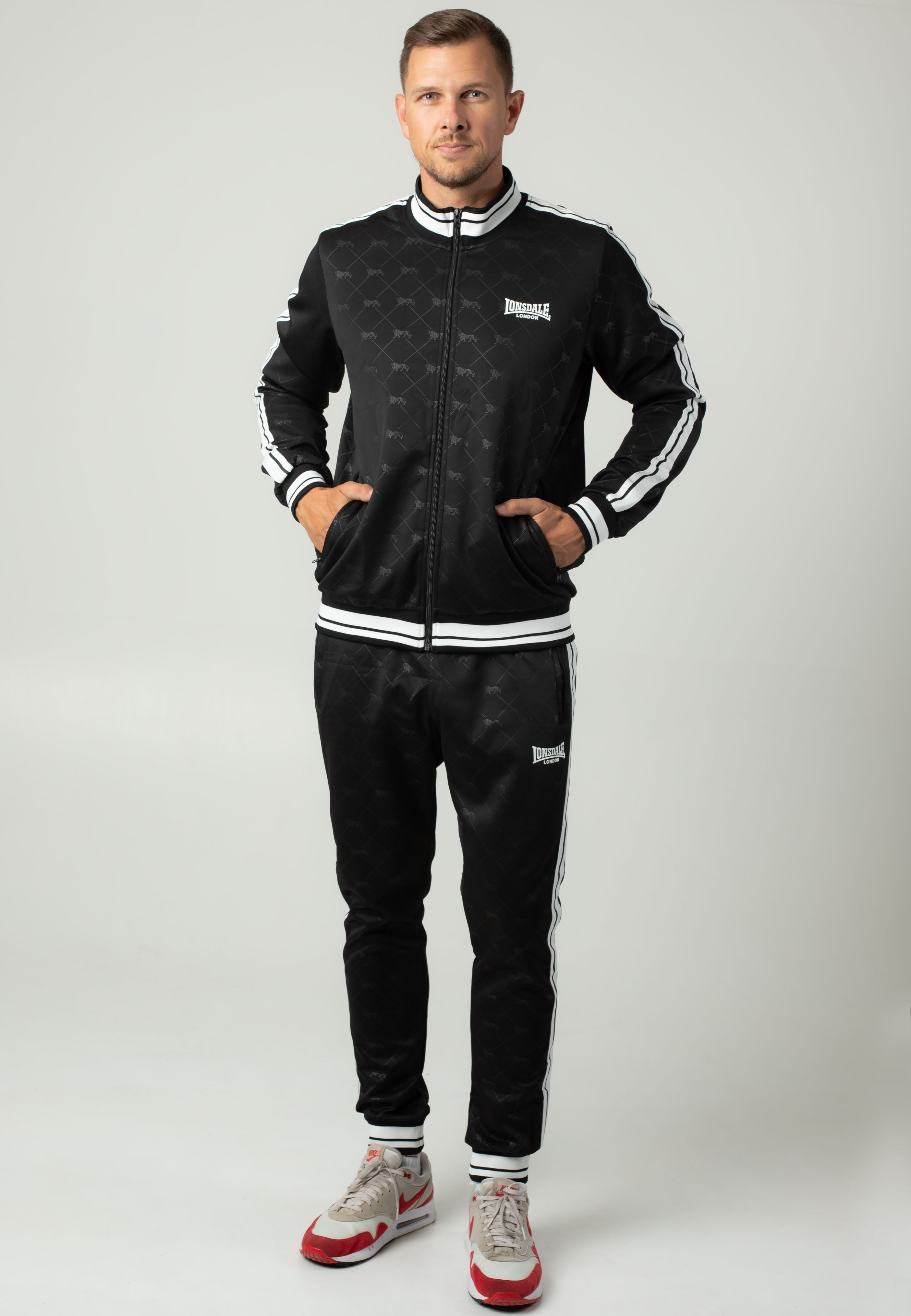 Lonsdale - Ashwell Black/White - Tracksuit | Men-Image