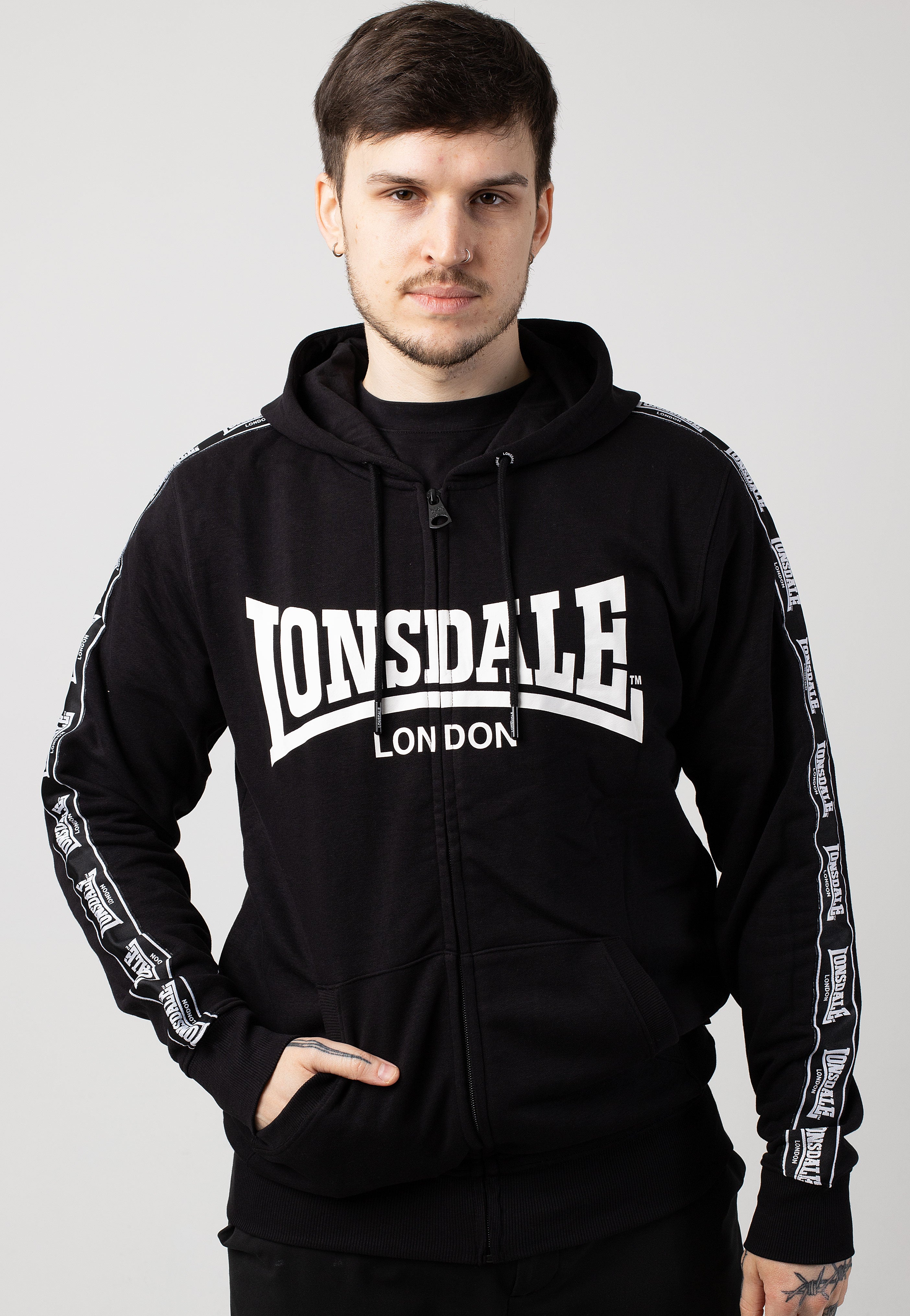 Lonsdale - Bigton Black/White - Zipper | Men-Image