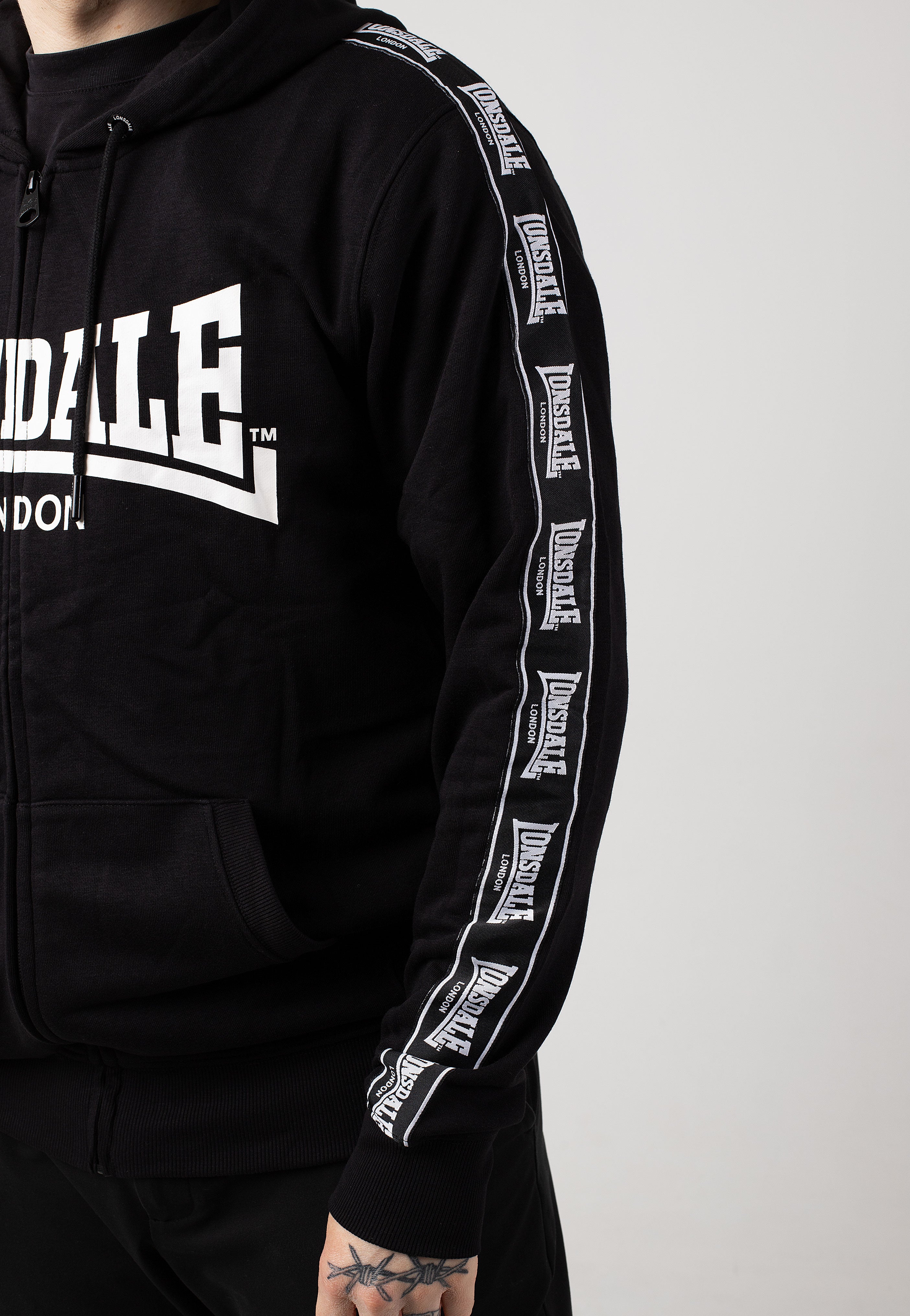 Lonsdale - Bigton Black/White - Zipper | Men-Image