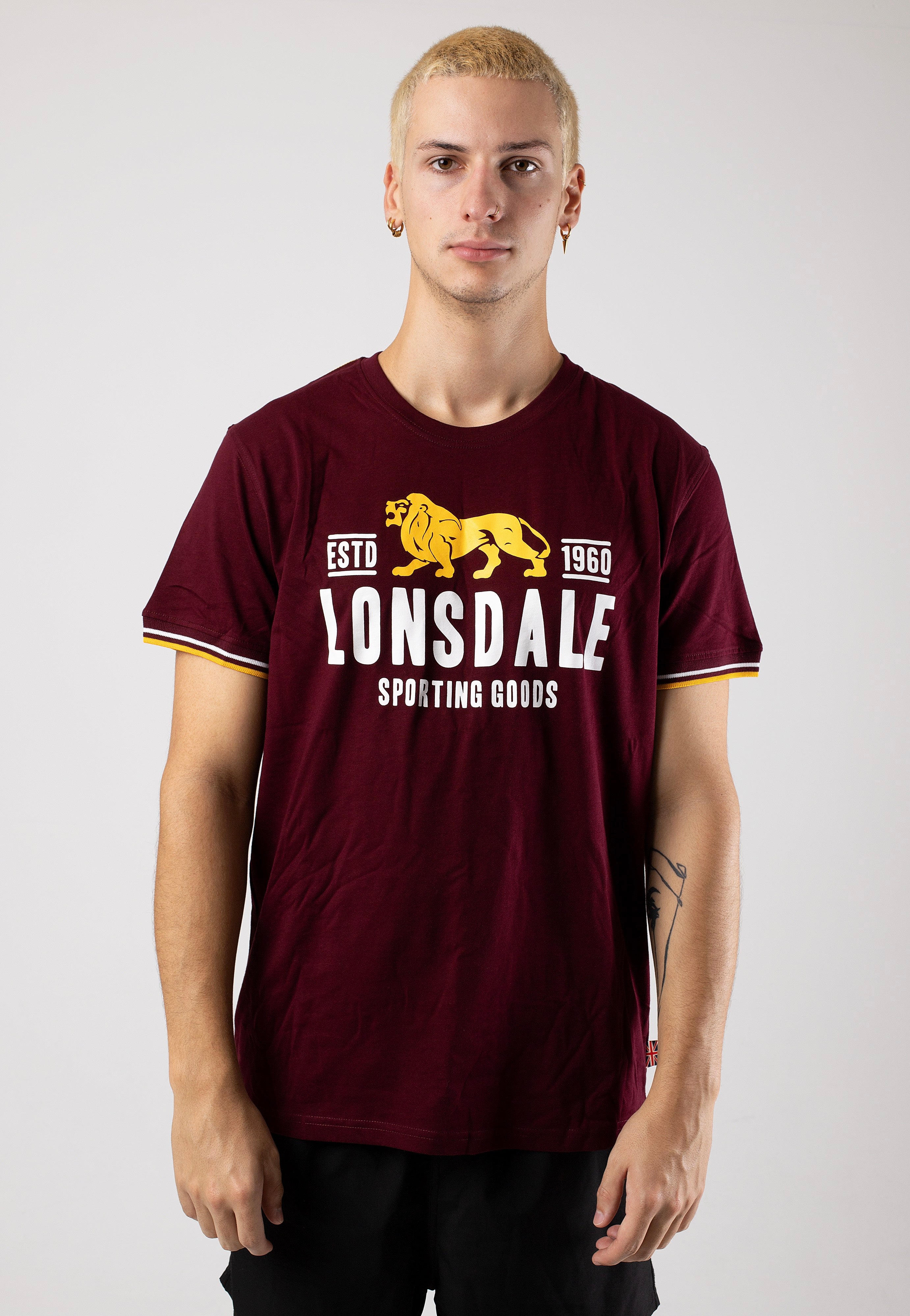 Lonsdale - Blagh Oxblood/Yellow/White - T-Shirt | Men-Image