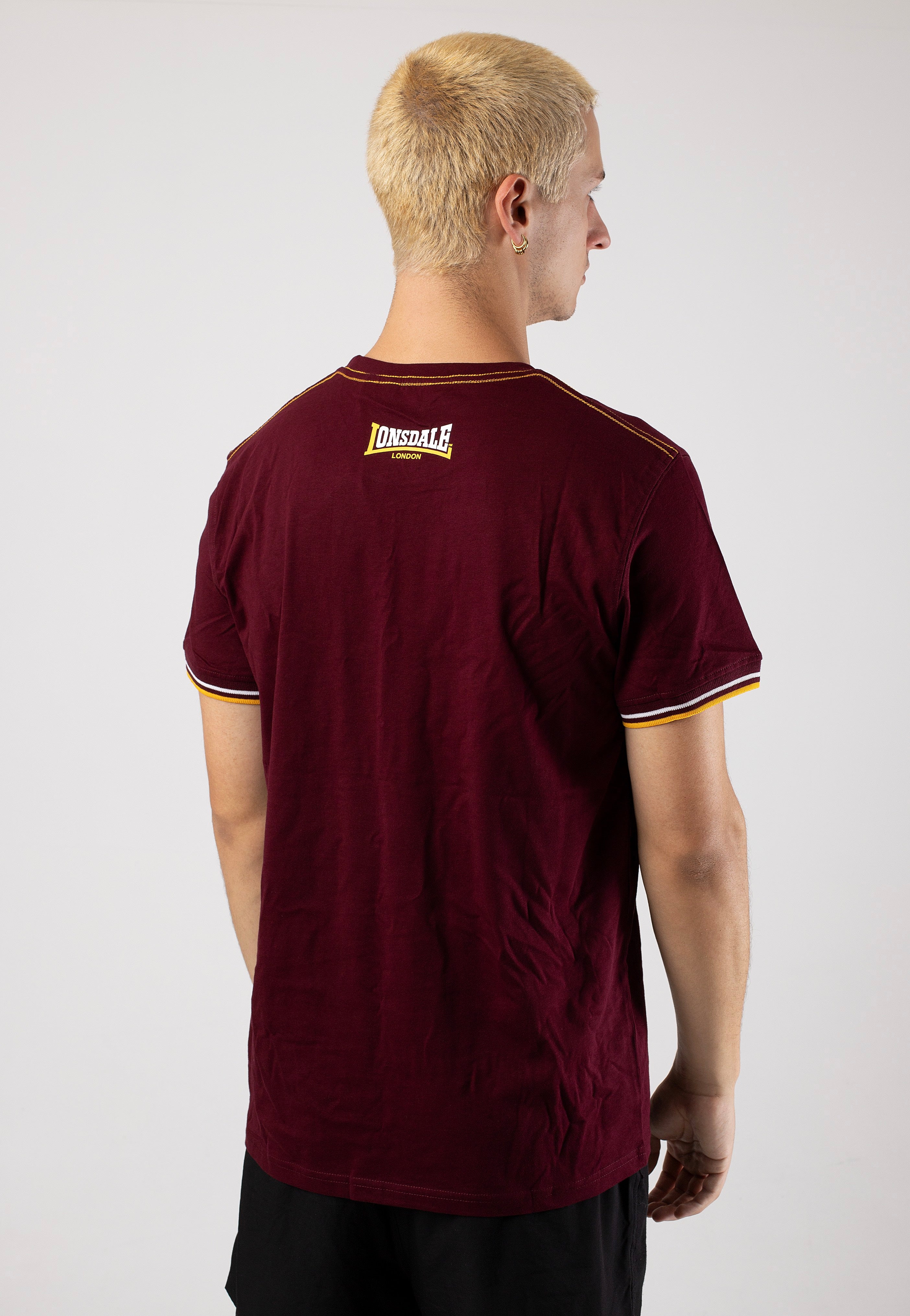 Lonsdale - Blagh Oxblood/Yellow/White - T-Shirt | Men-Image