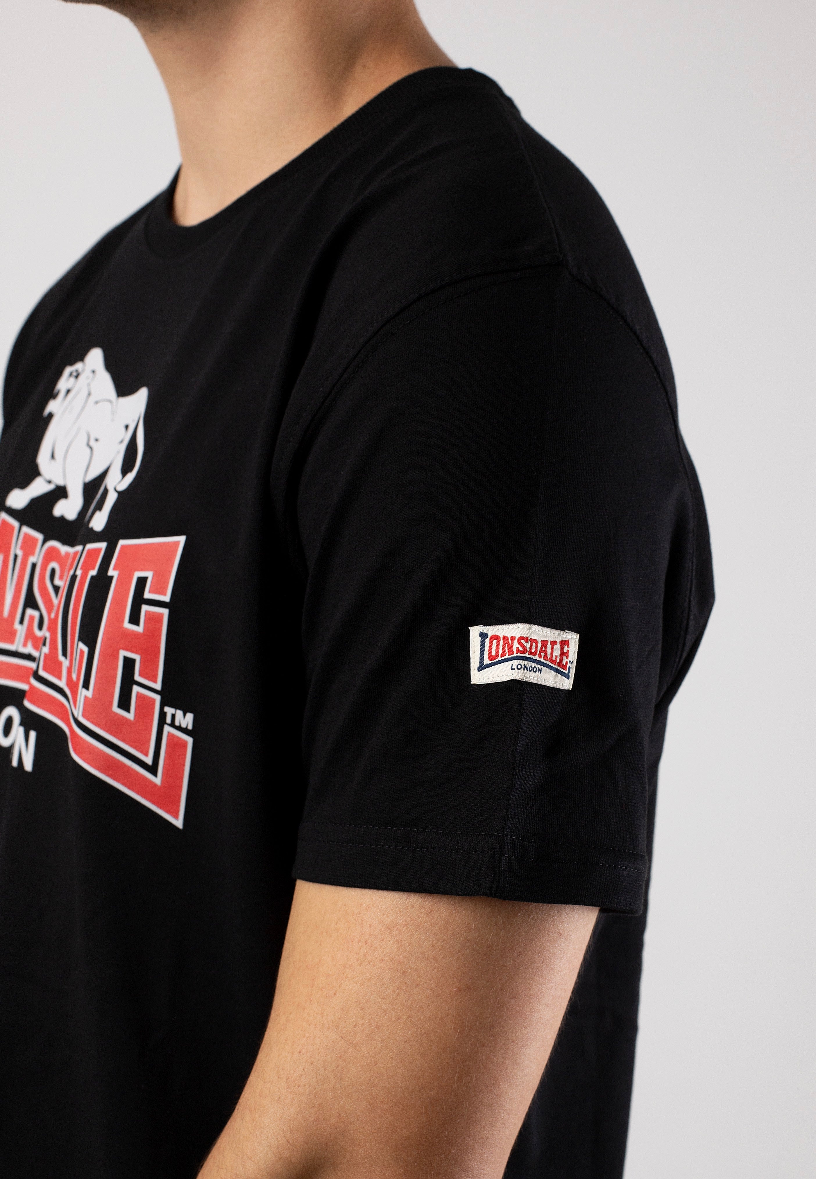 Lonsdale - Cromane Black/Red/Grey - T-Shirt | Men-Image