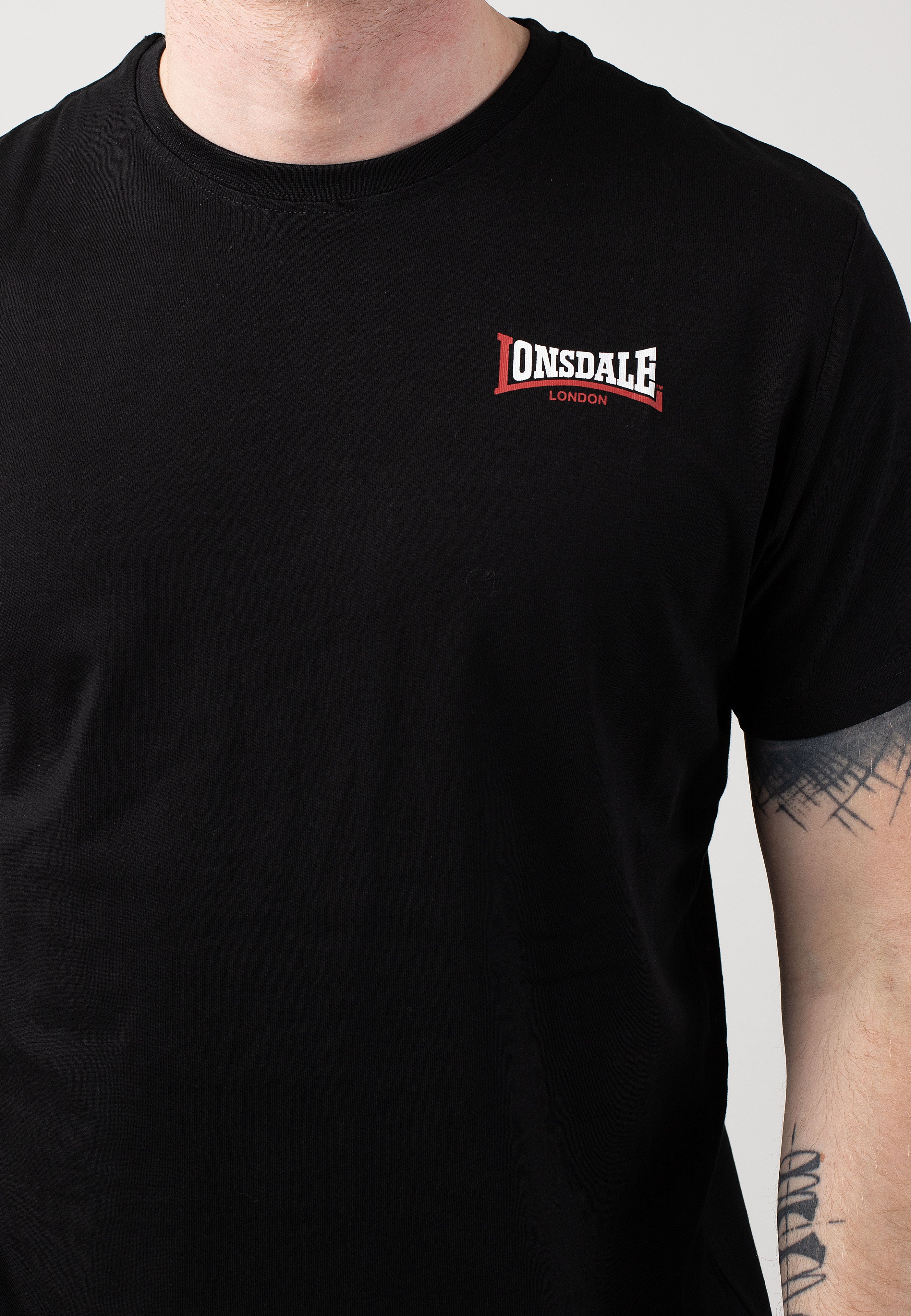 Lonsdale - Dale Black/White/Red - T-Shirt | Men-Image