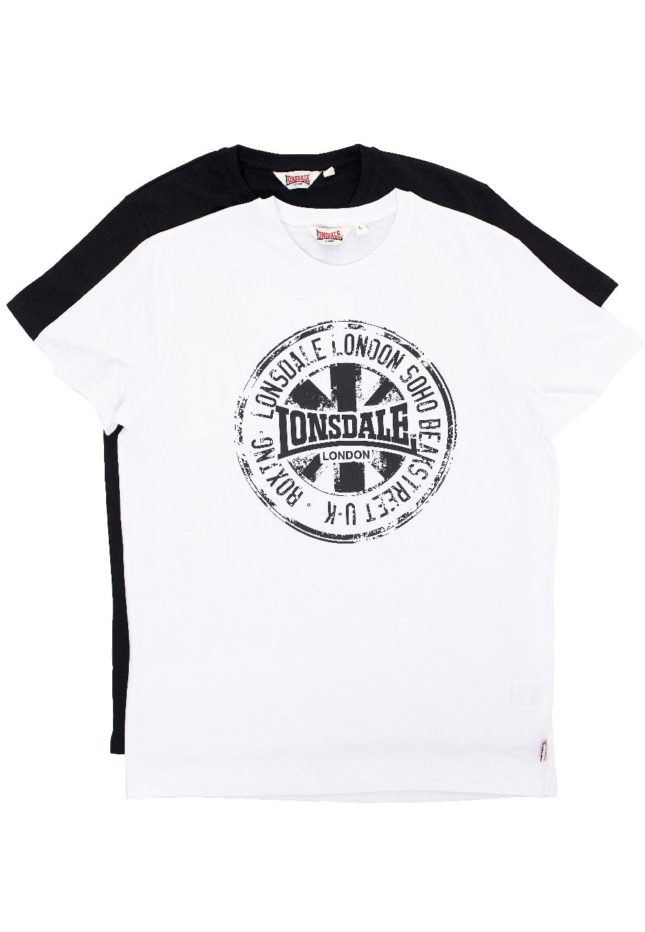 Lonsdale - Dildawn Pack Of 2 Black/White - T-Shirt | Men-Image