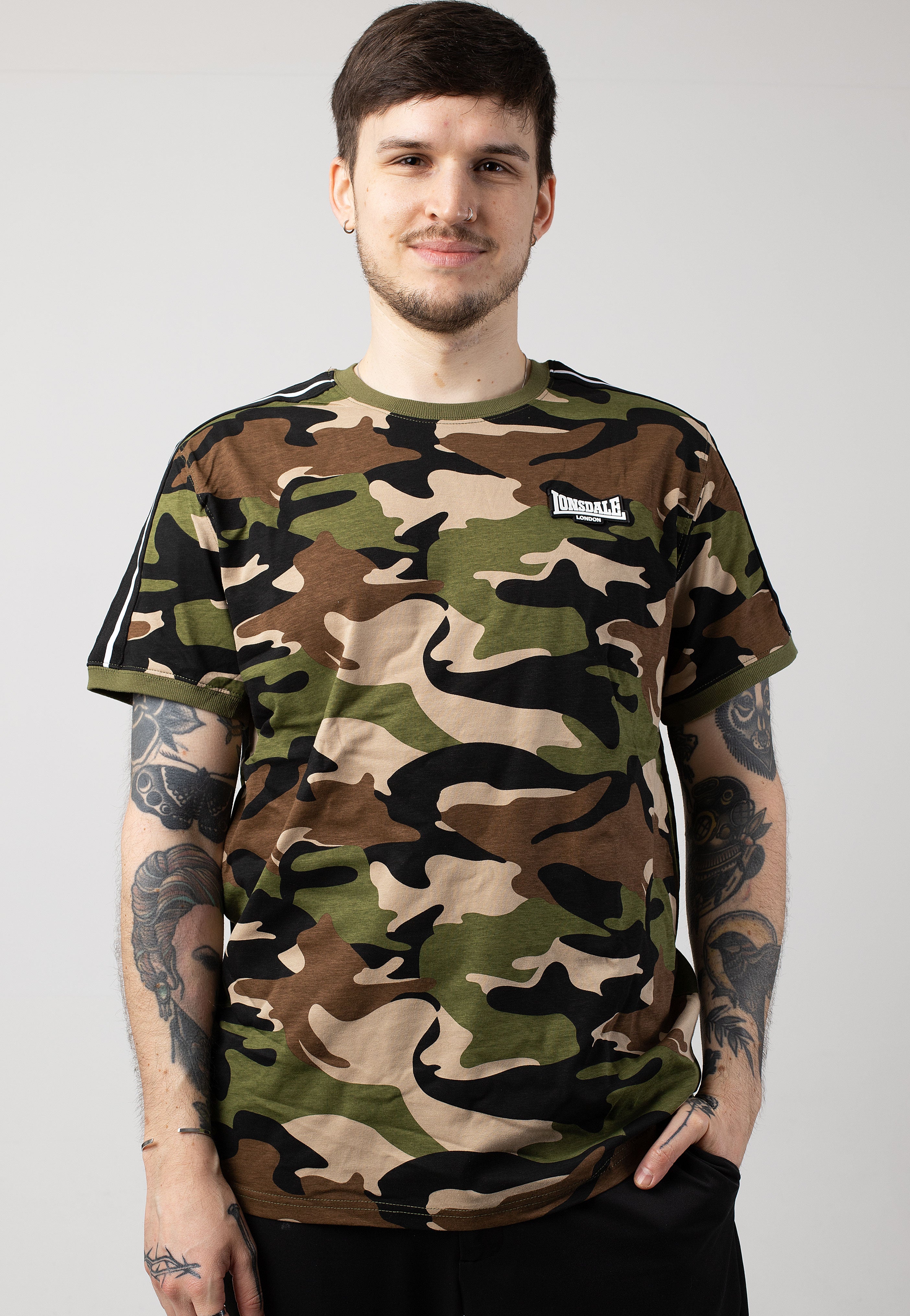 Lonsdale - Gunnista Camo Woodland - T-Shirt | Men-Image