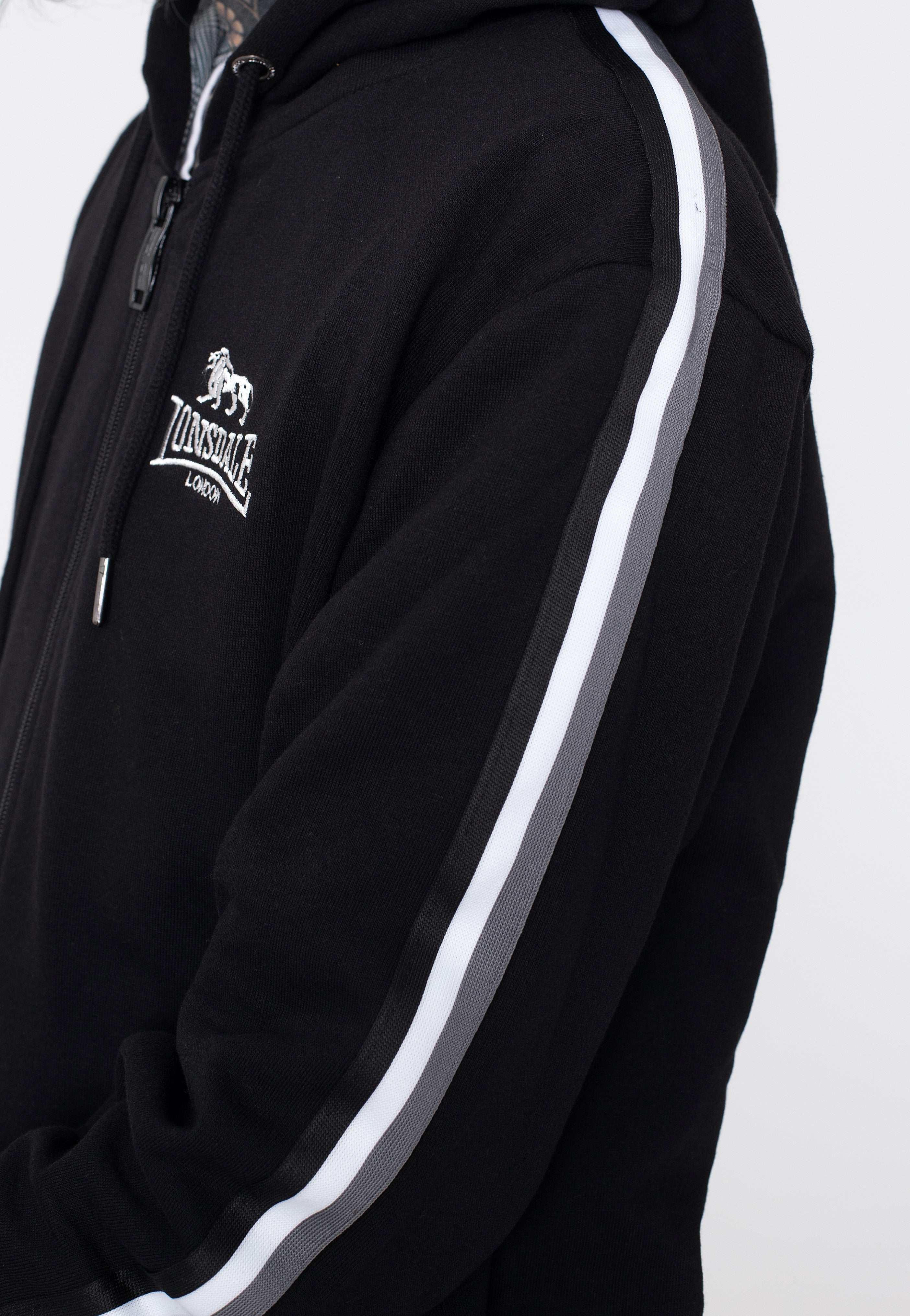 Lonsdale - Kernborough Black/White/Grey - Zipper | Men-Image