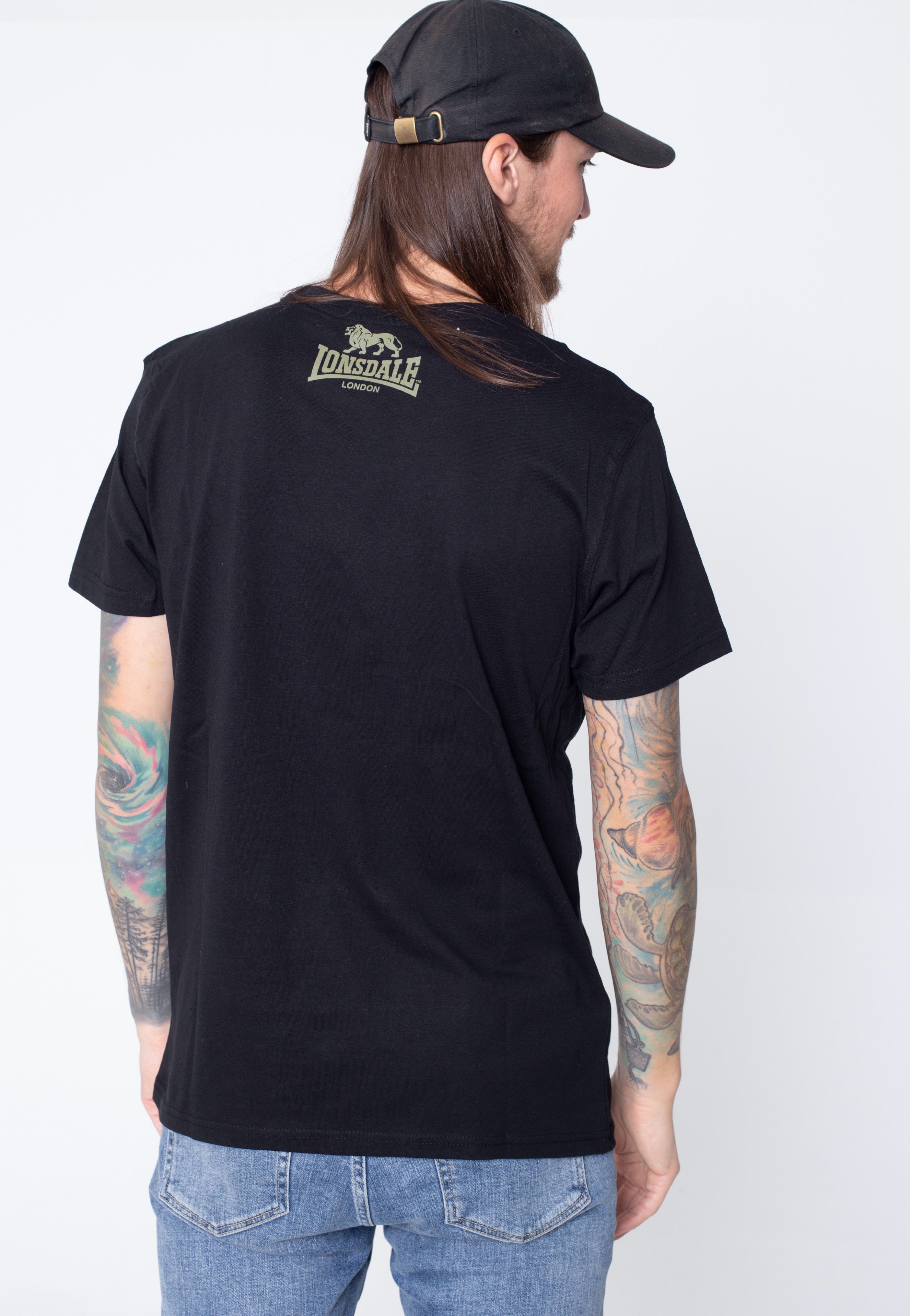 Lonsdale - Logo Black/Olive - T-Shirt | Men-Image