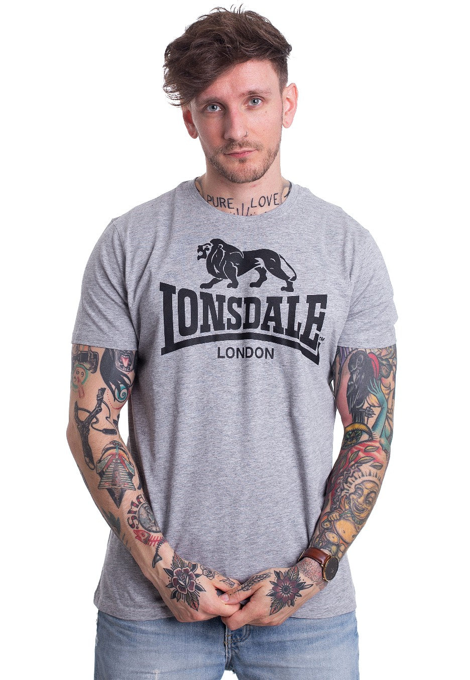 Lonsdale - Logo Marl Grey - T-Shirt | Men-Image