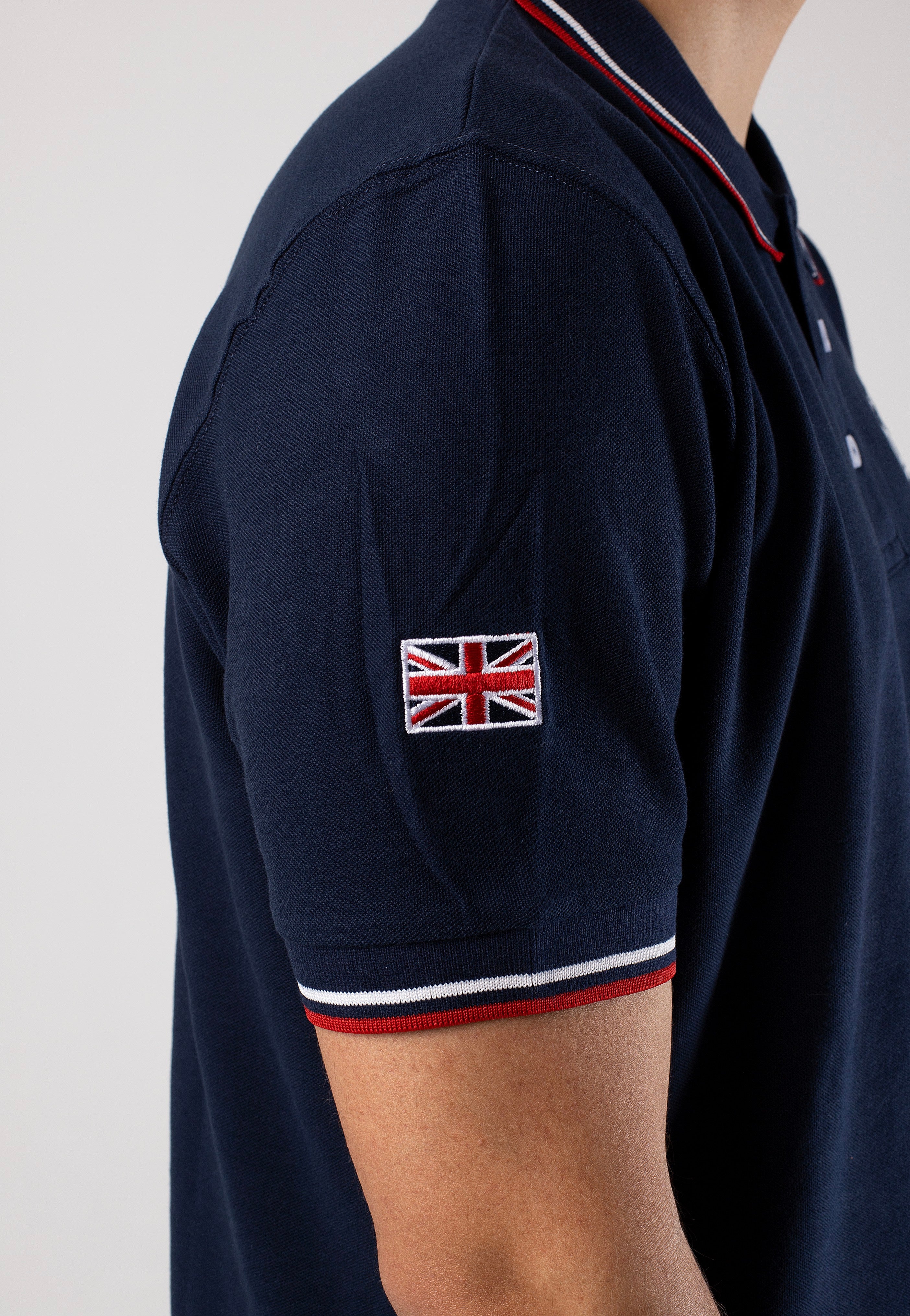 Lonsdale - Moyne Navy/Red/White - Polo | Men-Image