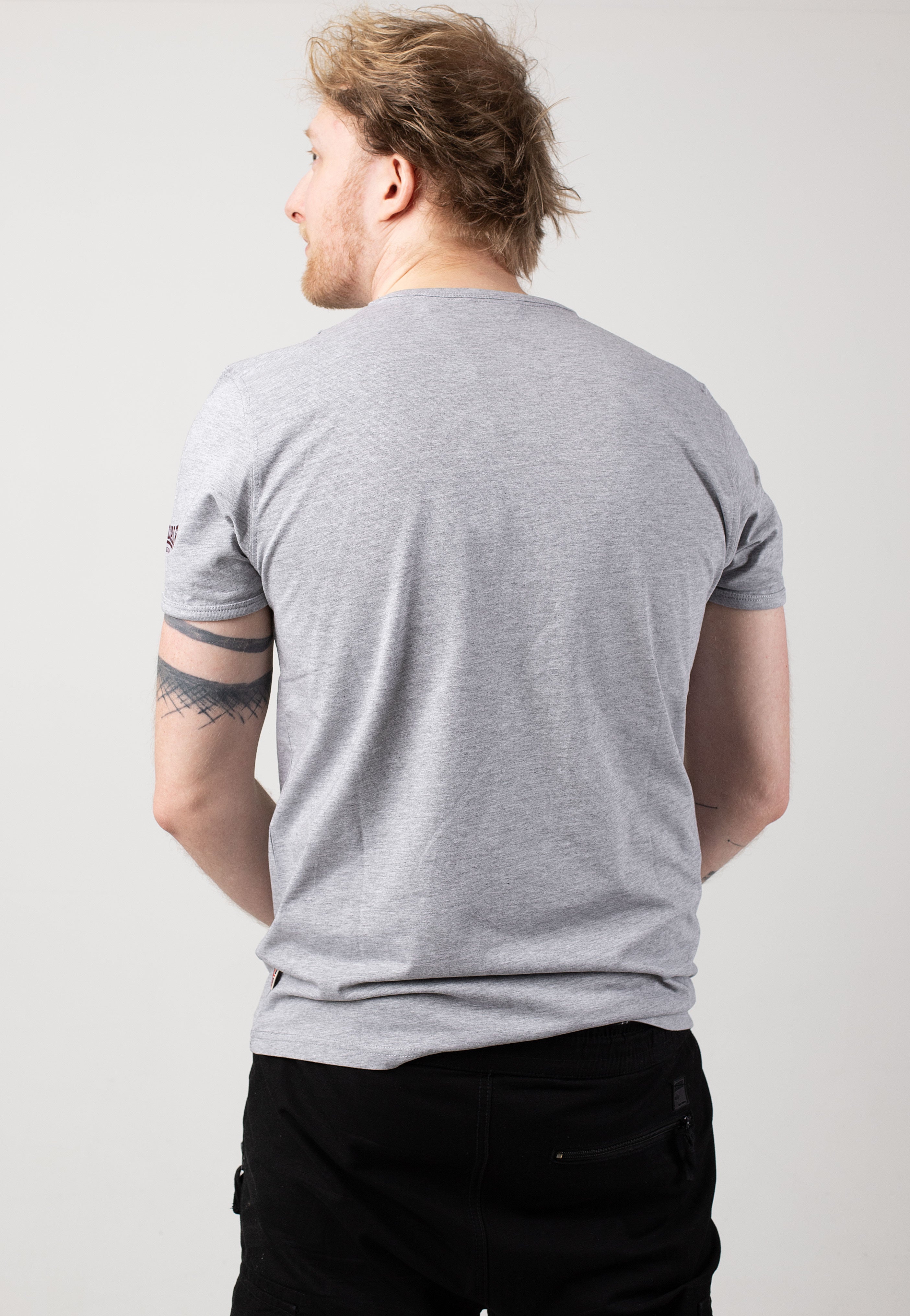 Lonsdale - Murrister Marl Grey/Oxblood - T-Shirt | Men-Image