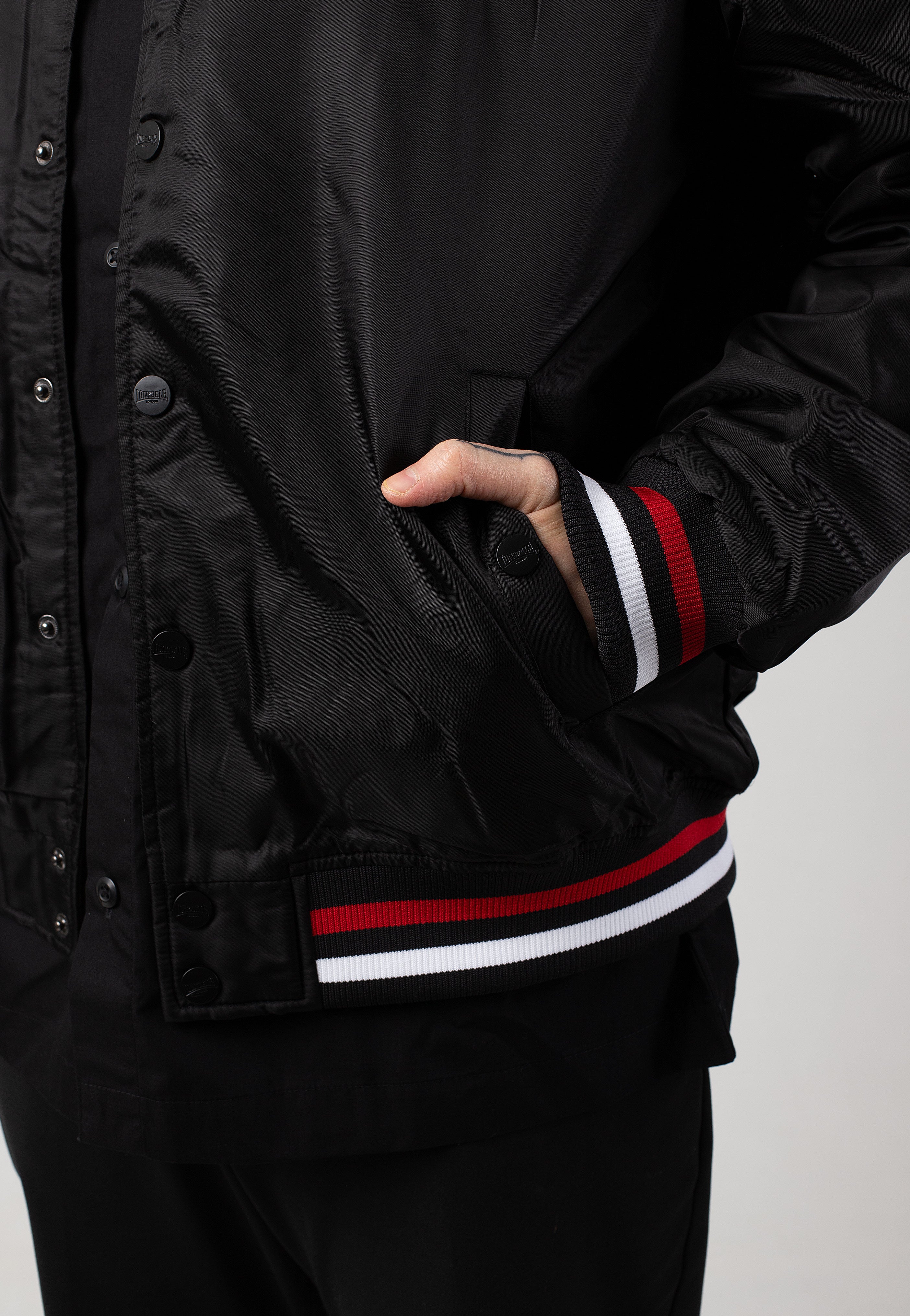 Lonsdale - Orkney Black/Red/Ecru - College Jacket | Men-Image