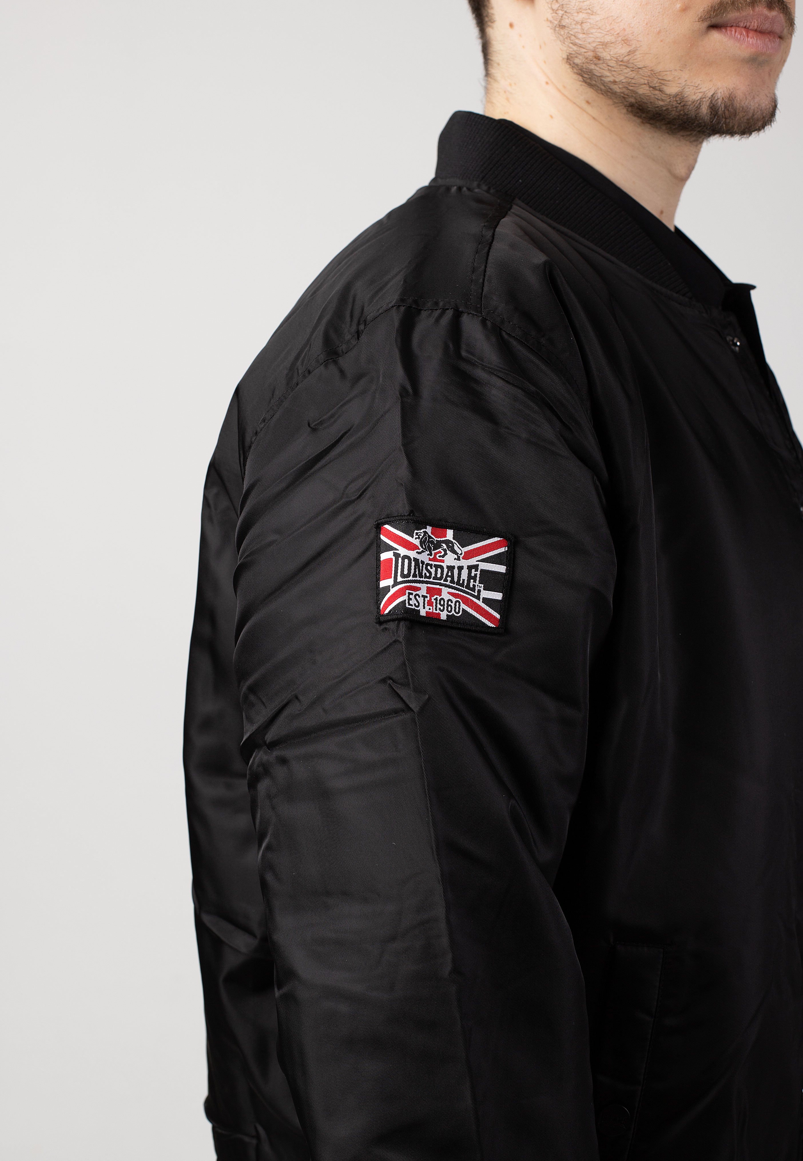 Lonsdale - Orkney Black/Red/Ecru - College Jacket | Men-Image