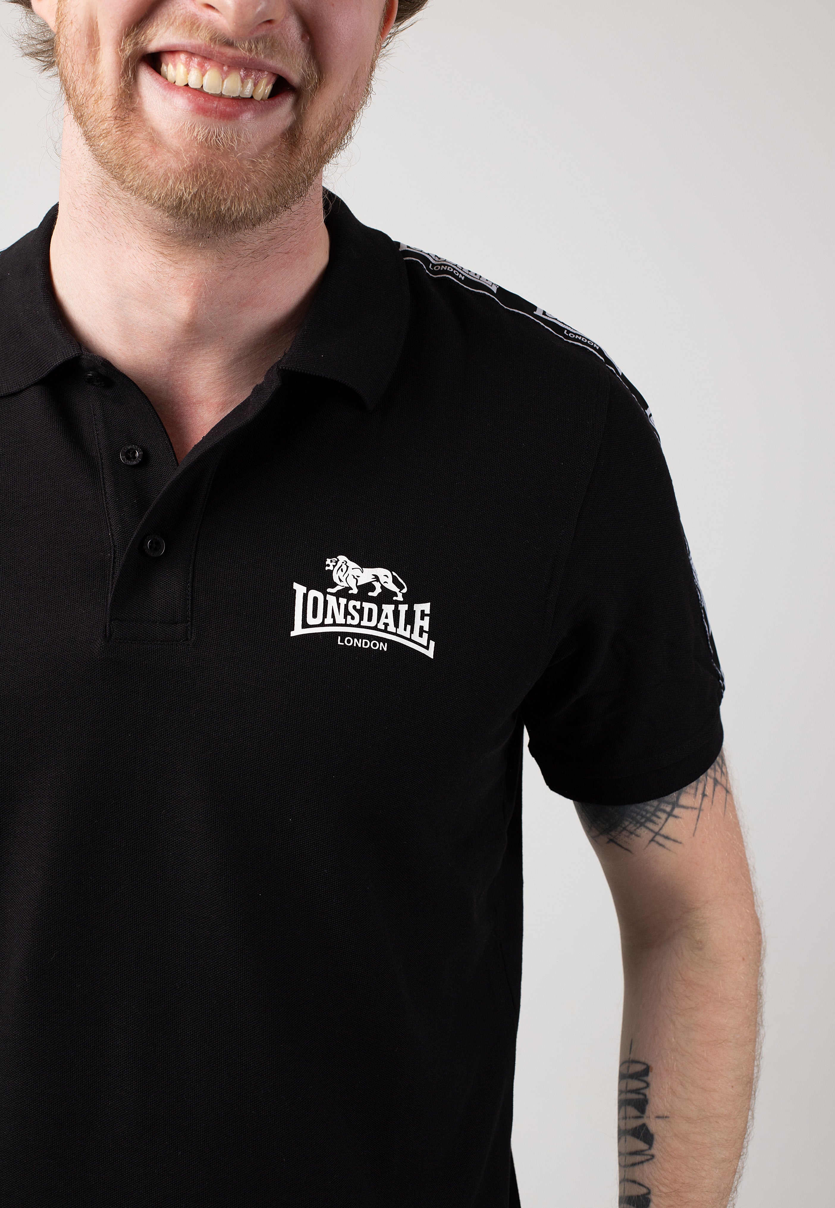 Lonsdale - Setter Black/White - Polo | Men-Image