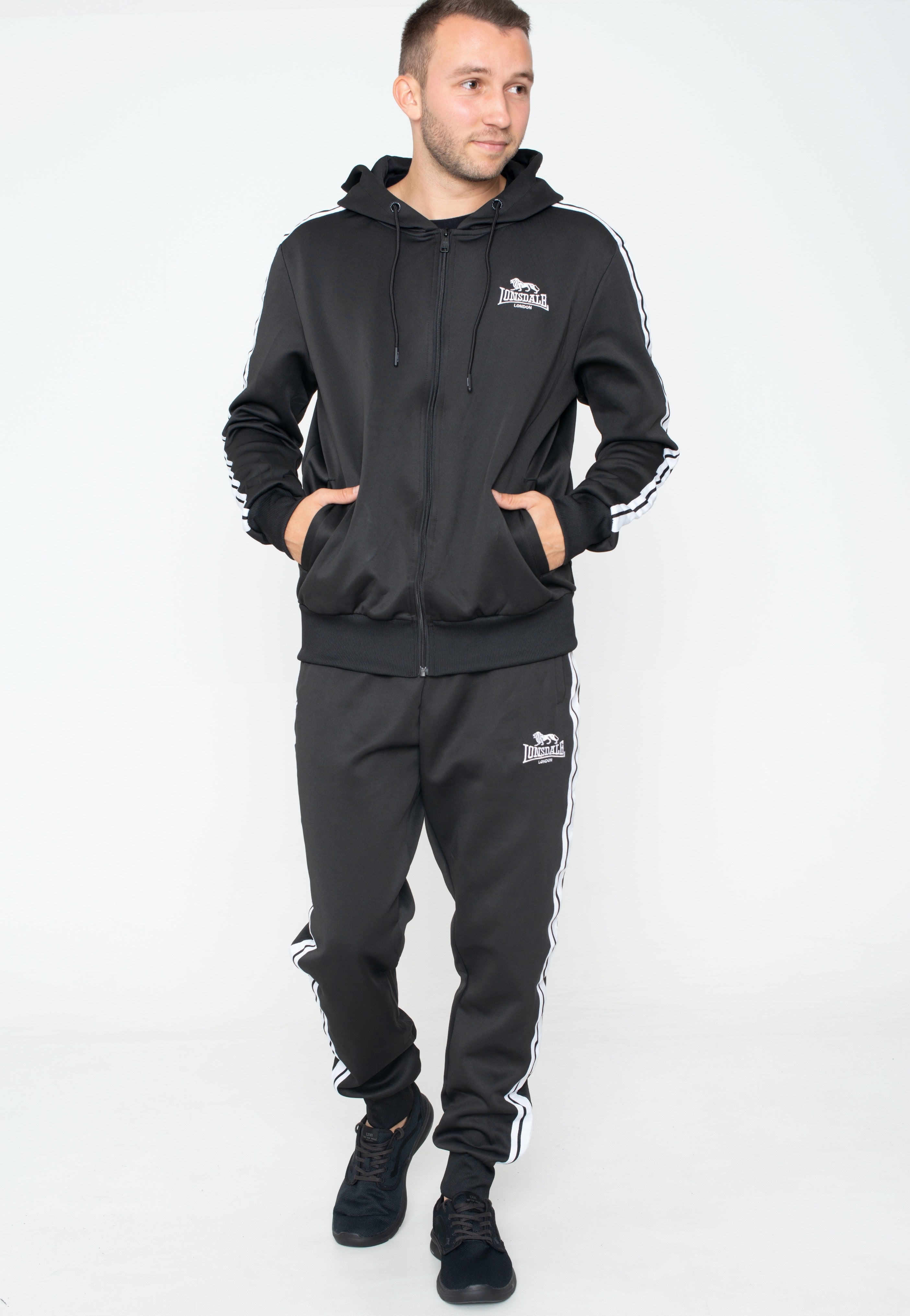 Lonsdale - Weetwood Black/White - Tracksuit | Men-Image