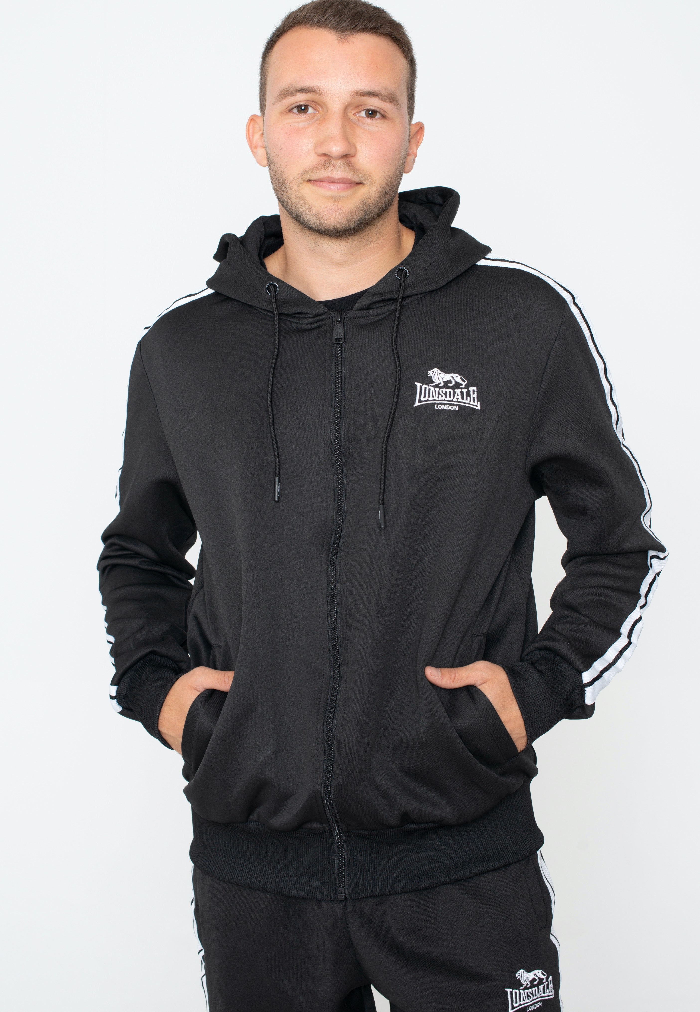 Lonsdale - Weetwood Black/White - Tracksuit | Men-Image